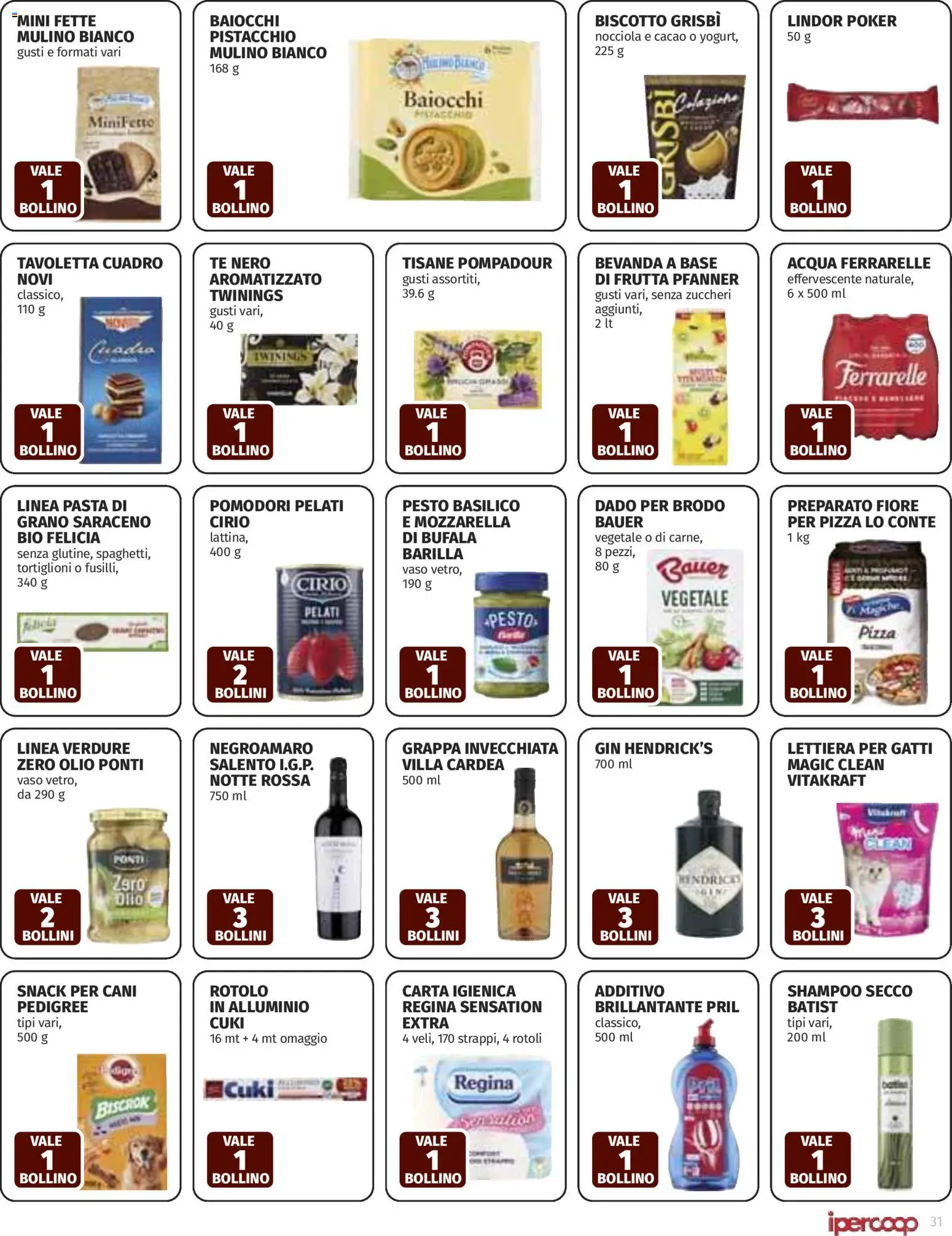 Volantino Ipercoop del 15.01.2026 | Pagina: 31 | Prodotti: Shampoo, Lettiera per gatti, Gin, Cacao