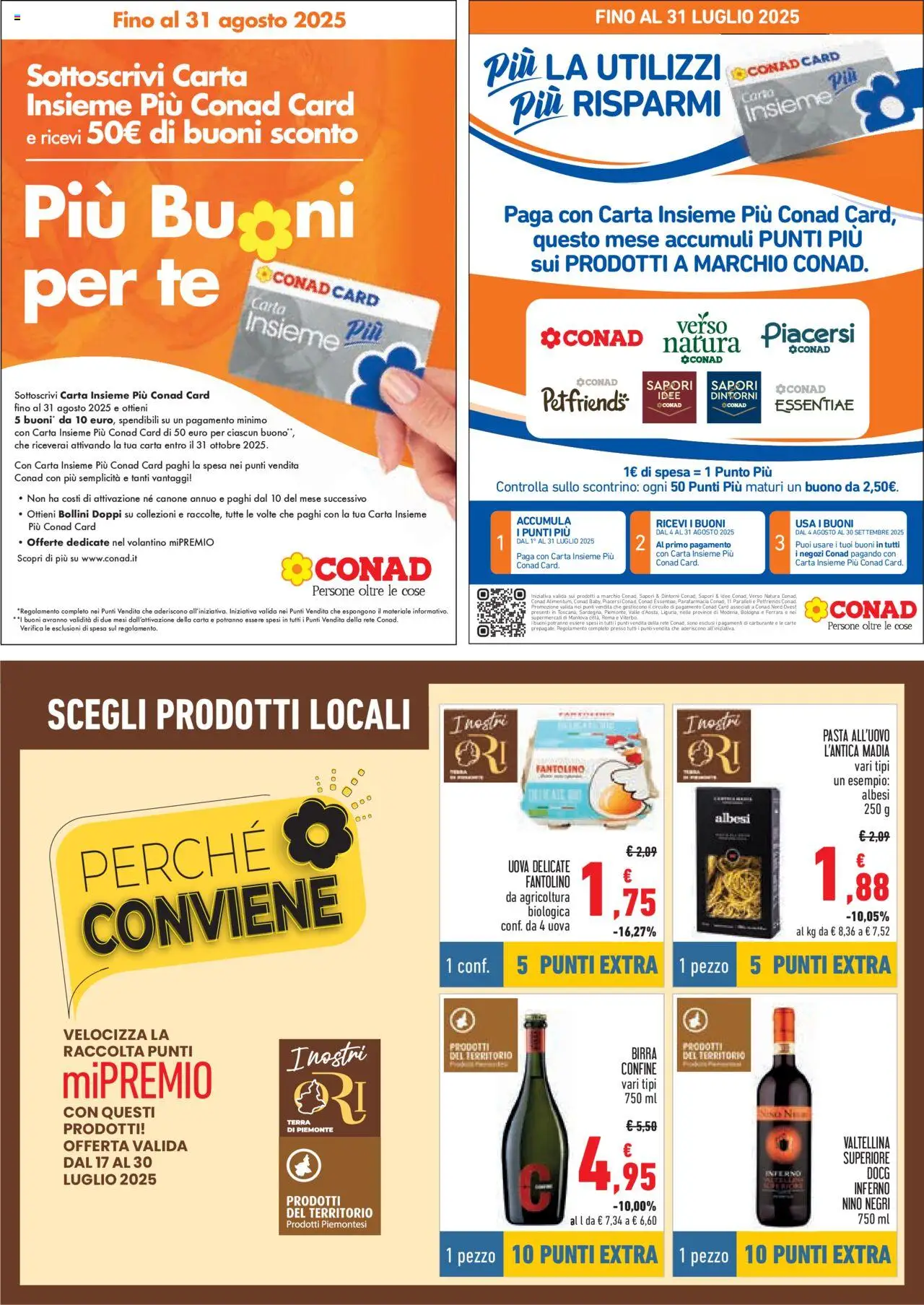 Volantino Conad del 17.07.2025 | Pagina: 3 | Prodotti: Birra, Tè, Pasta, Terra