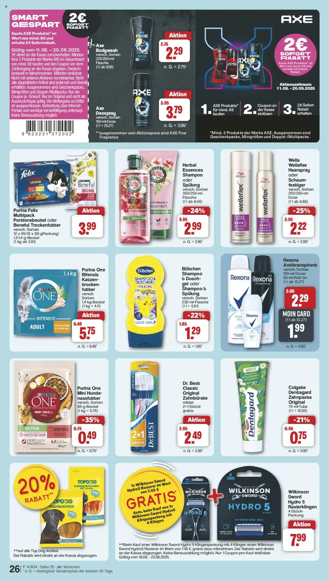 Famila Nordwest Prospekt 	 - gültig ab dem 18.08.2025 | Seite: 31 | Produkte: Rasierer, Spülung, Haarspray, Antitranspirant