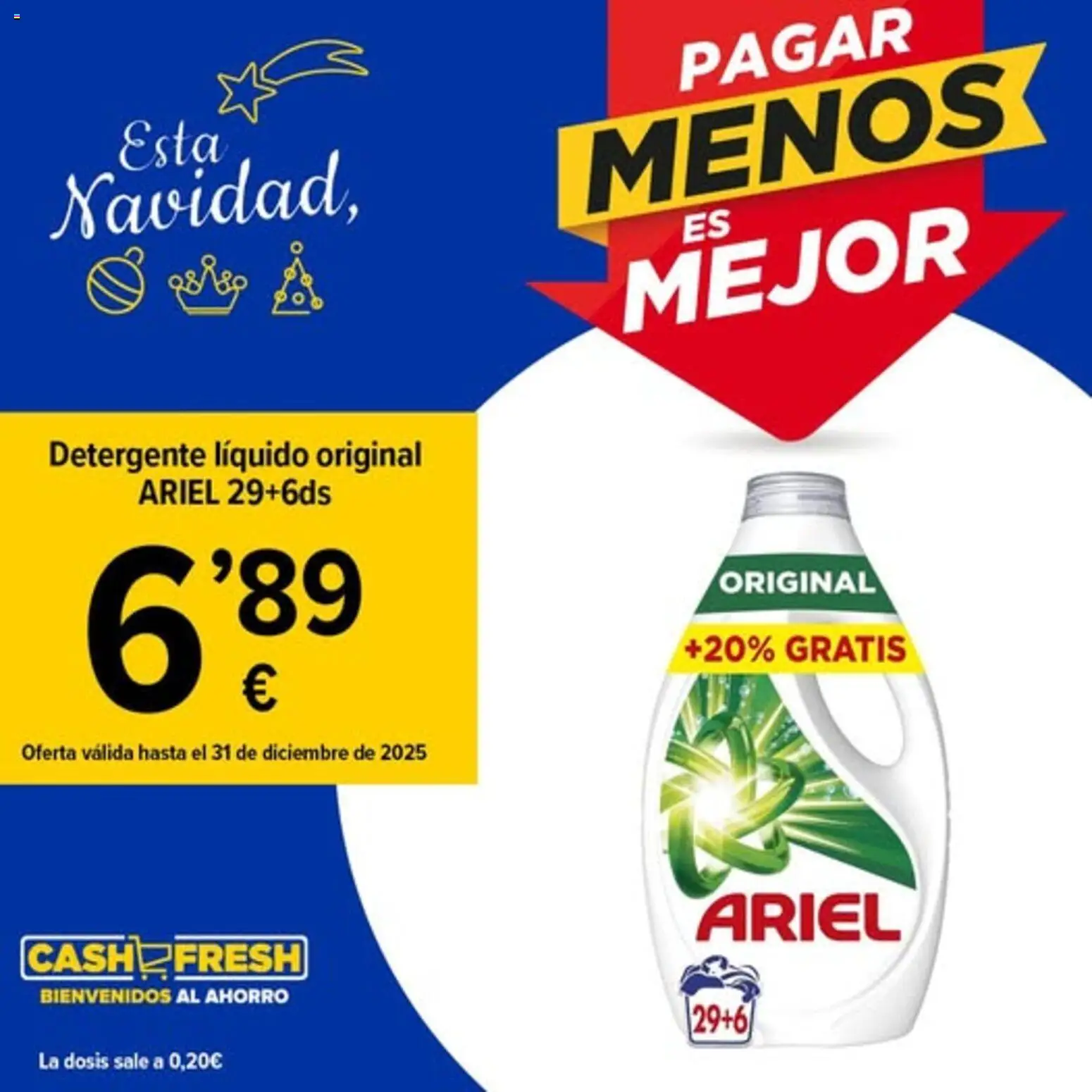 Cash Fresh folleto │ válido desde el 10.12.2025 | Página: 1 | Productos: Detergente, Detergente líquido
