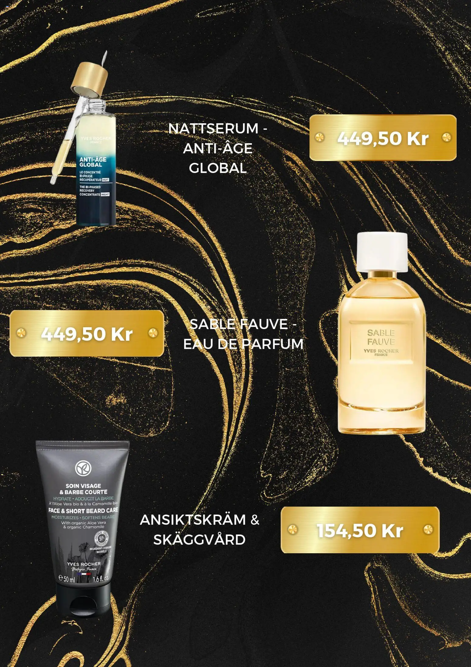 Yves Rocher reklamblad aktuell från 02.03.2026 | Sida: 3 | Produkter: Serum, Ansiktskräm, Skäggvård