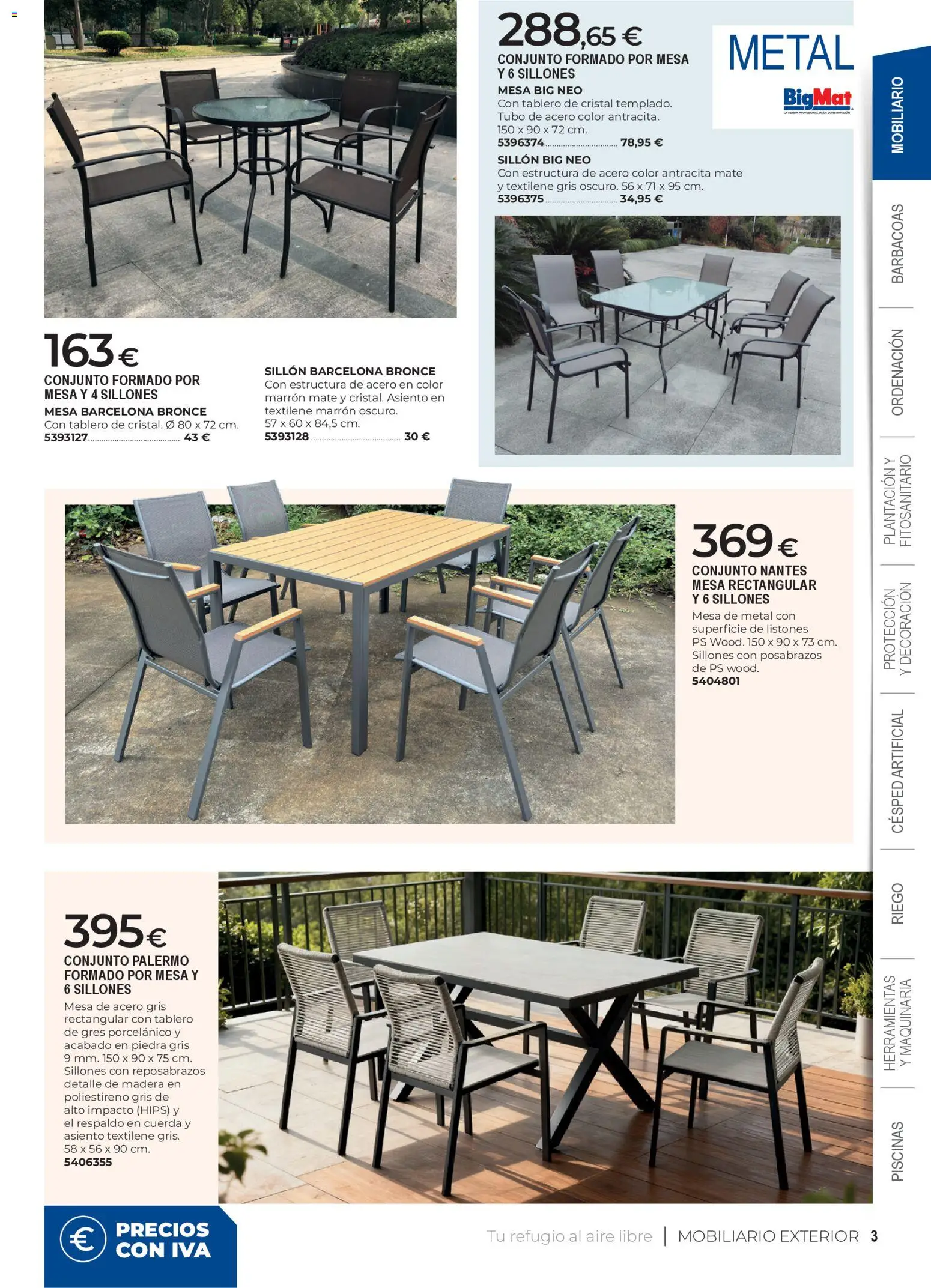 BigMat - Jardin y Piscinas 2026 │ válido desde el 23.03.2026 | Página: 3 | Productos: Sillón, Mesa