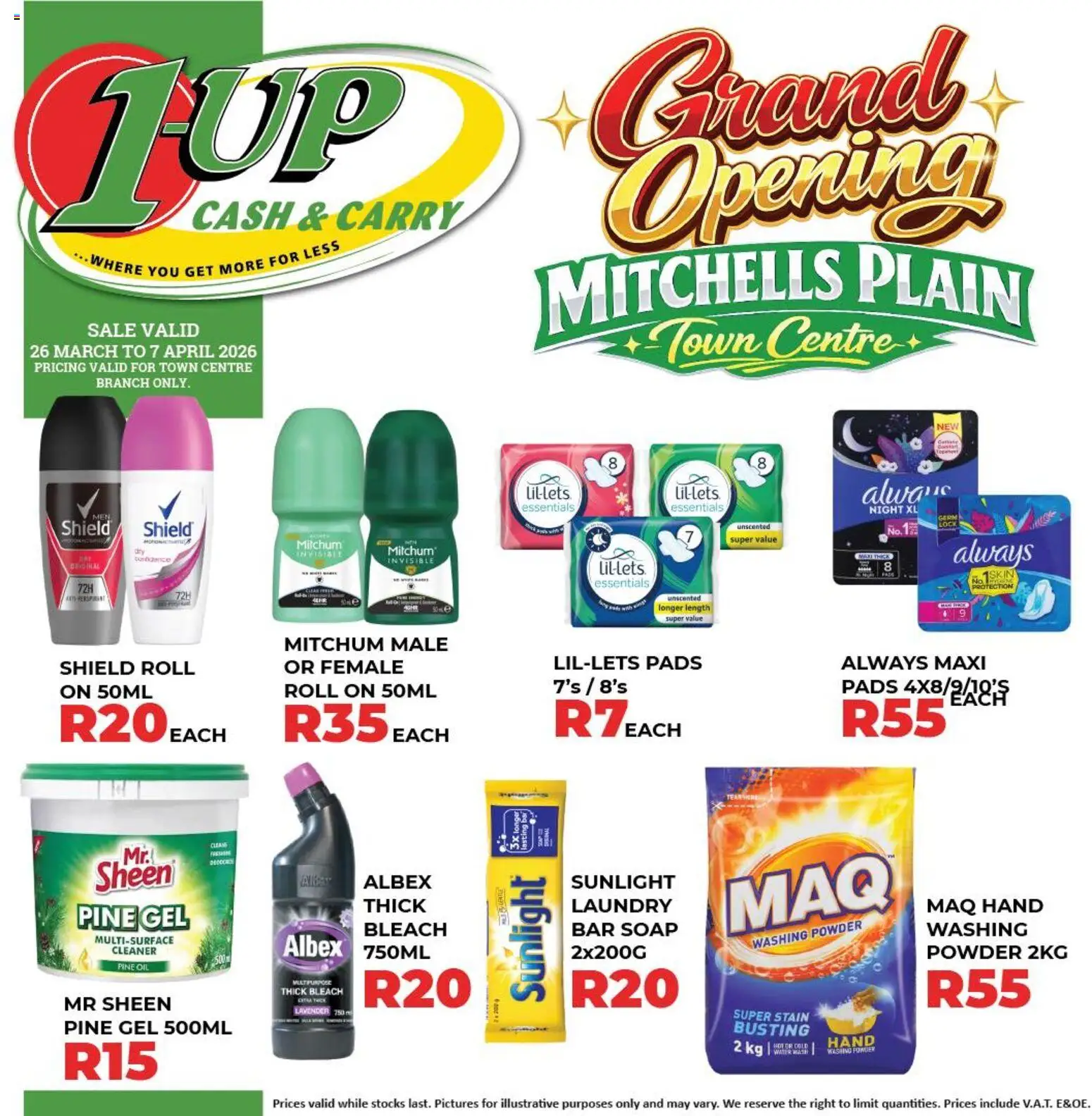 New 1UP Cash & Carry catalogue – valid from 26.03.2026 | Page: 15 | Products: Pads, Oil, Soap, Washing powder