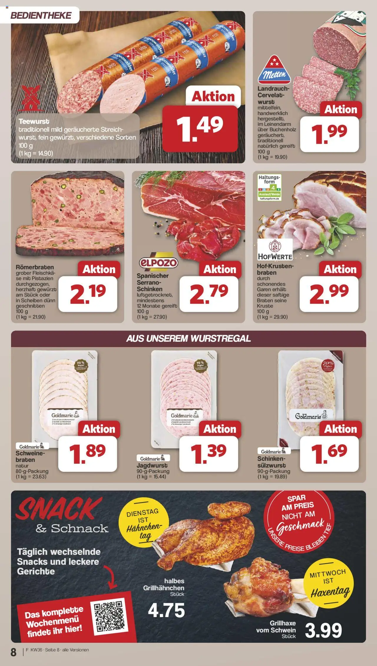 Famila Nordwest Markt - Angebote - gültig ab dem 01.09.2025 | Seite: 9 | Produkte: Hahnchen, Pistazien, Wurst, Schinken