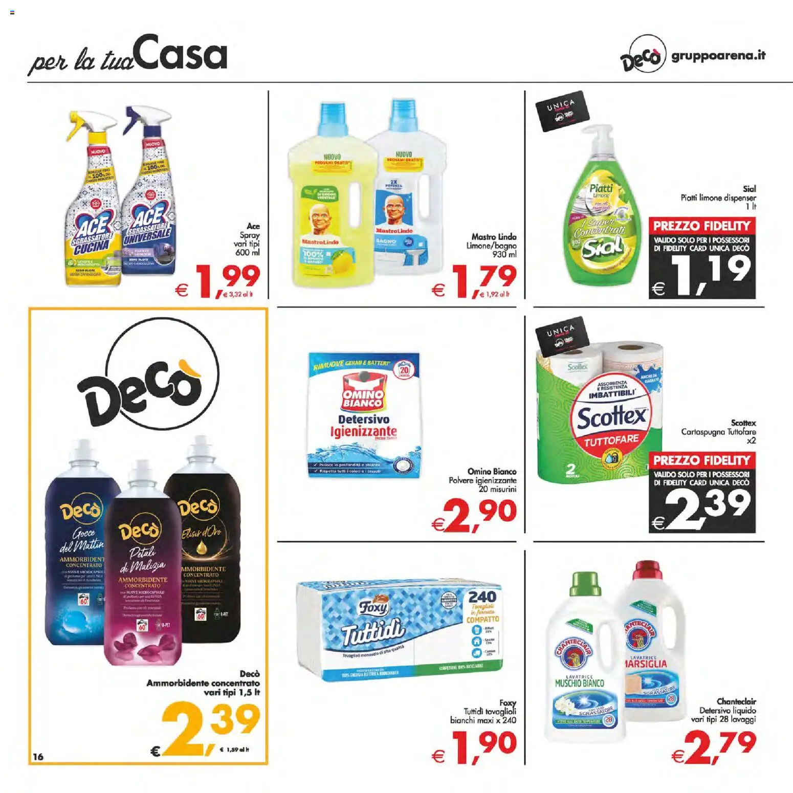 Volantino Decò del 24.10.2025 | Pagina: 16 | Prodotti: Ammorbidente, Sgrassatore, Limone, Bagno