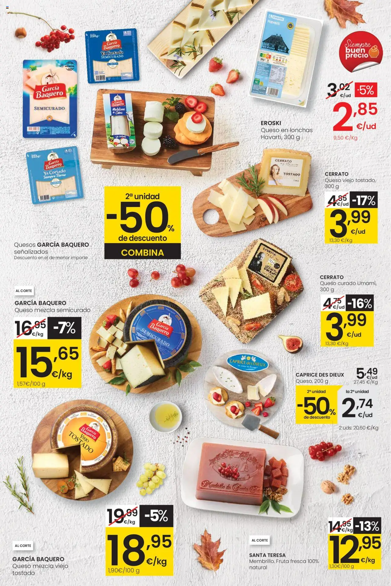 Eroski - Precio más bajo Center │ válido desde el 02.10.2025 | Página: 6 | Productos: Queso