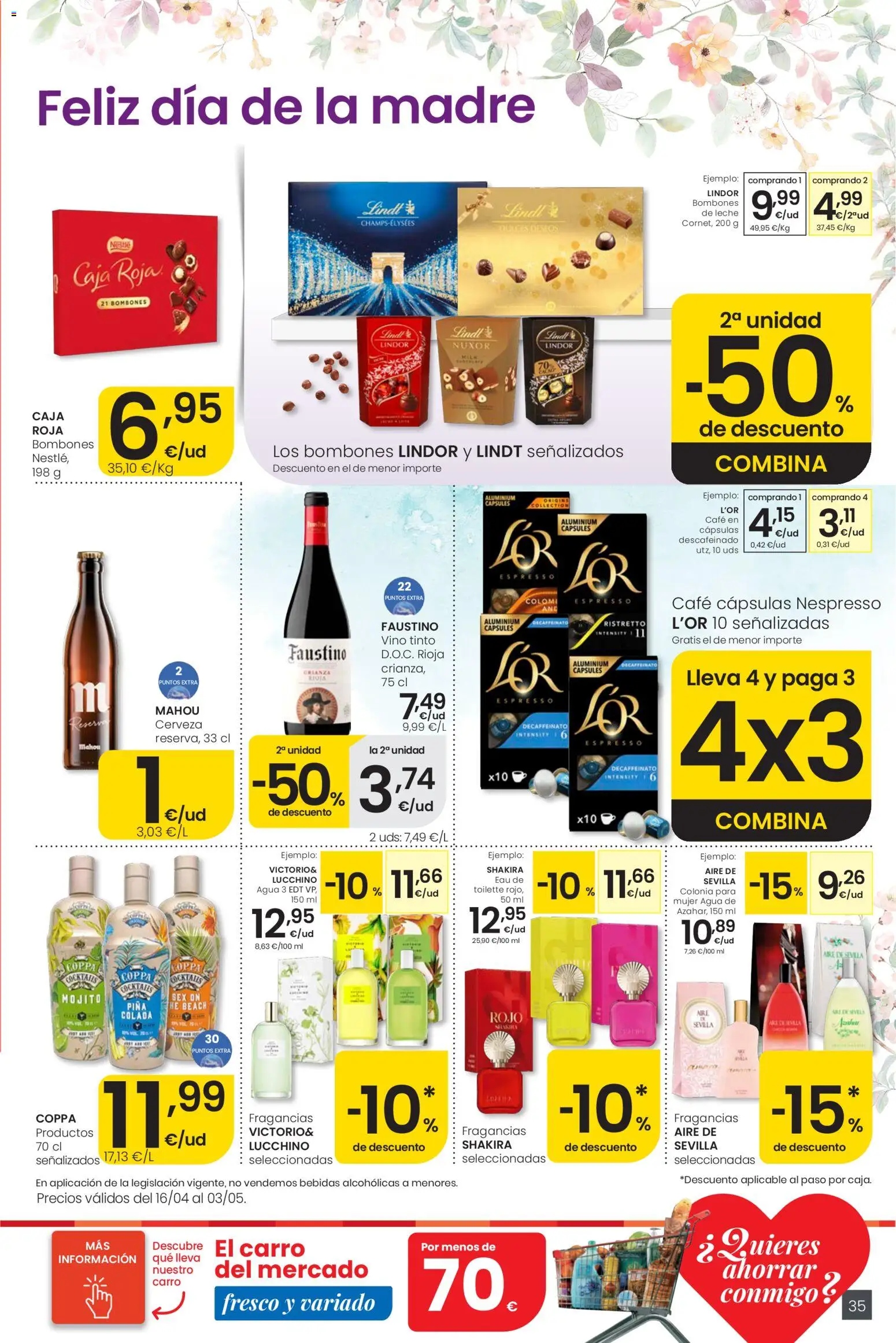Eroski Quieres ahorrar conmigo │ válido desde el 16.04.2026 | Página: 35 | Productos: Leche, Café, Vino, Caja