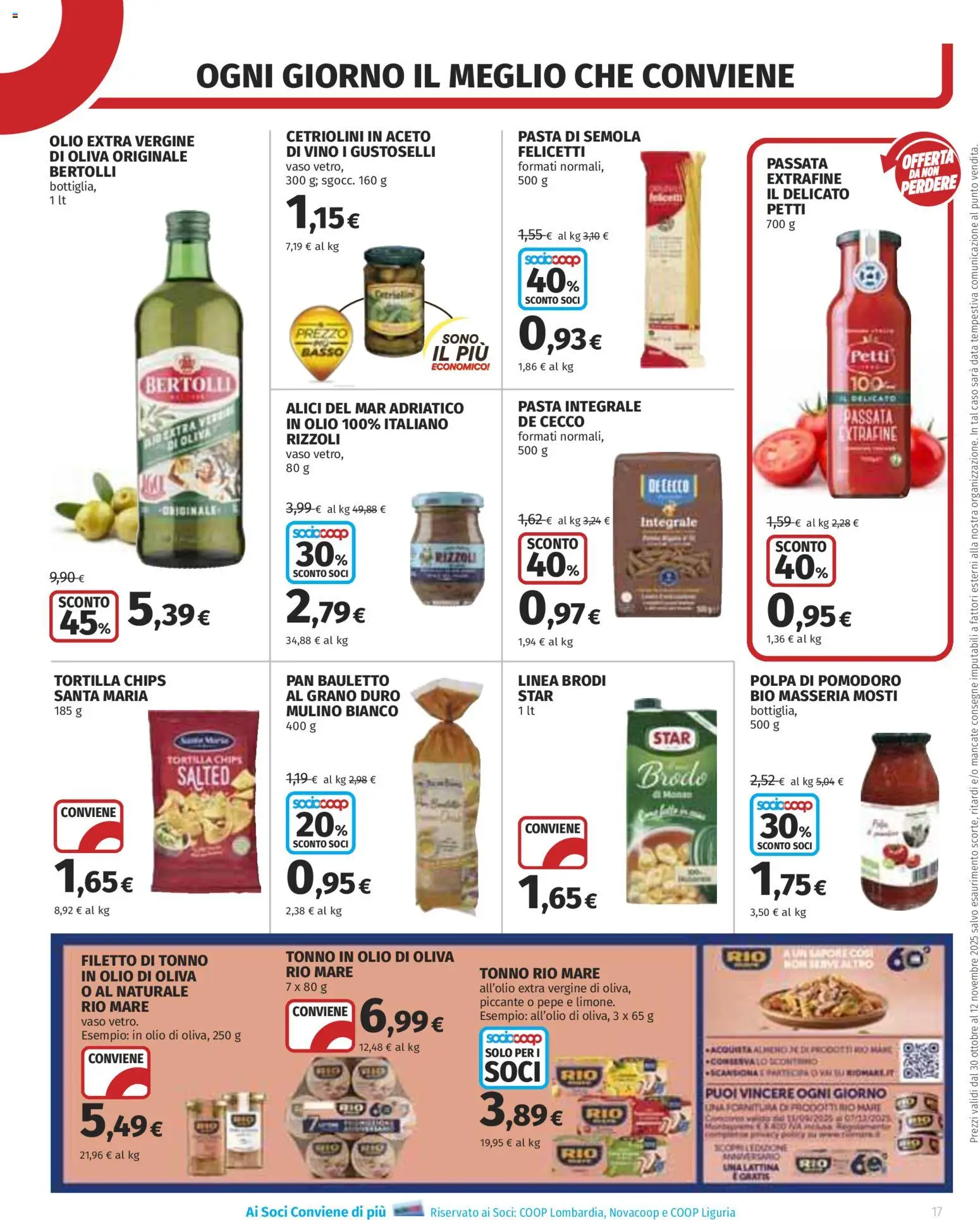Volantino COOP del 30.10.2025 | Pagina: 17 | Prodotti: Pomodoro, Data, Alici, Olio di Oliva