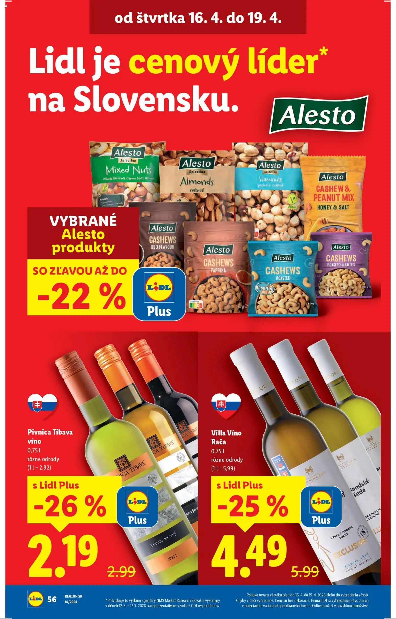 Nové Lidl akcie – leták je platný od 13.04.2026 | Strana: 54 | Produkty: Paprika, Víno
