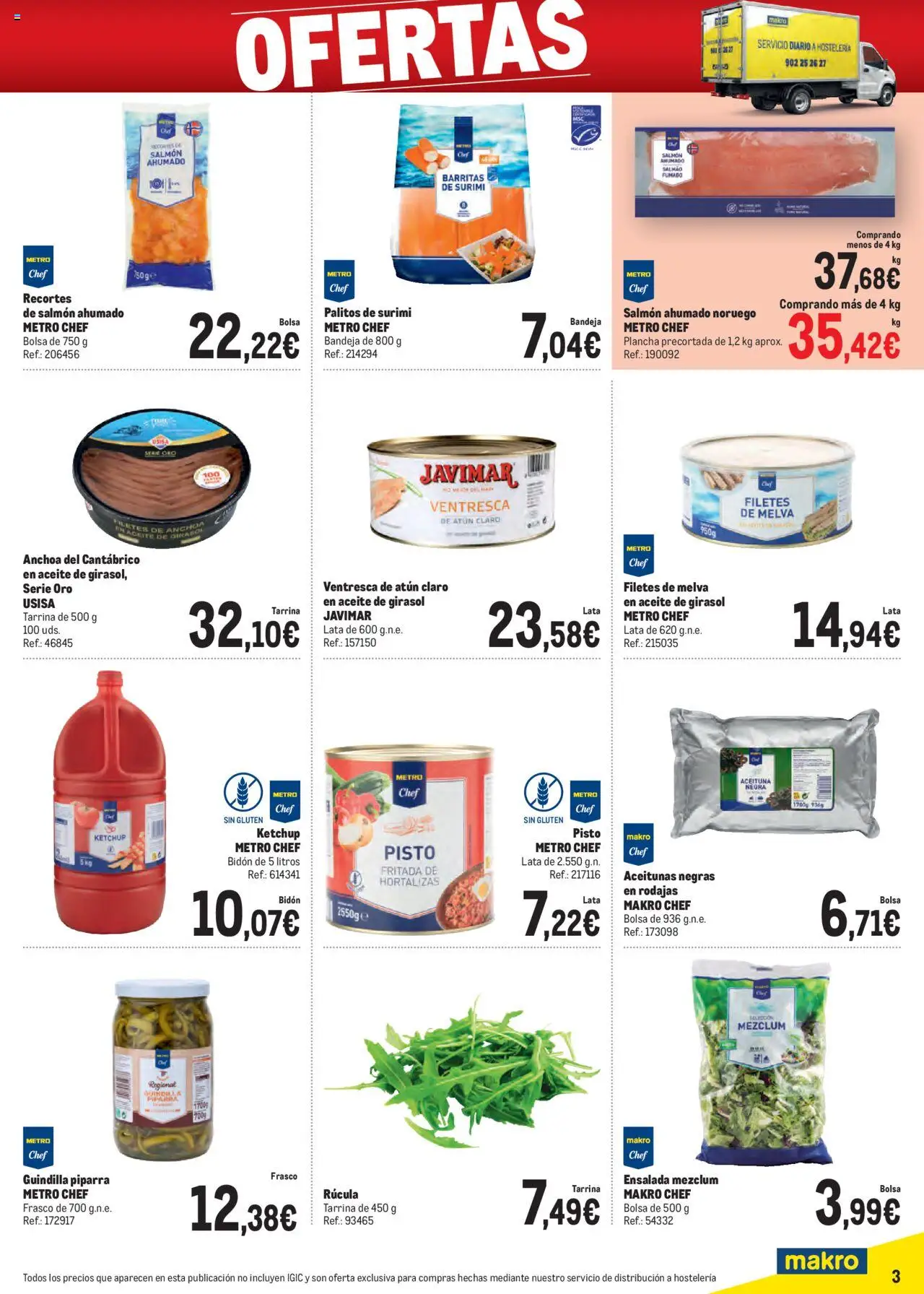 Makro - Ofertas Canarias │ válido desde el 06.10.2025 | Página: 3 | Productos: Aceite, Plancha, Bandeja, Atún claro