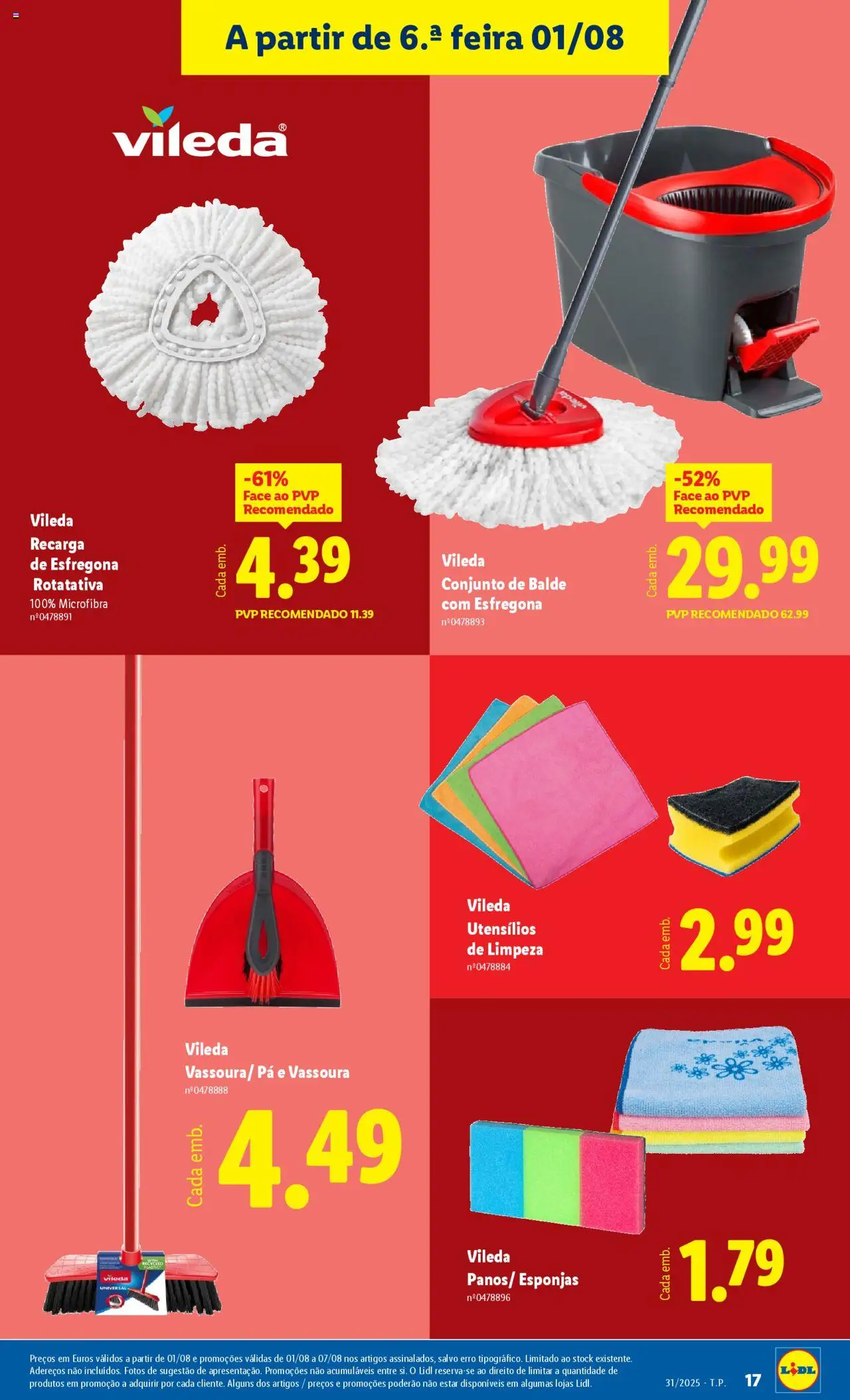 Lidl Novidades │ válido de 28.07.2025 | Página: 17 | Produtos: Balde, Pá, Vassoura