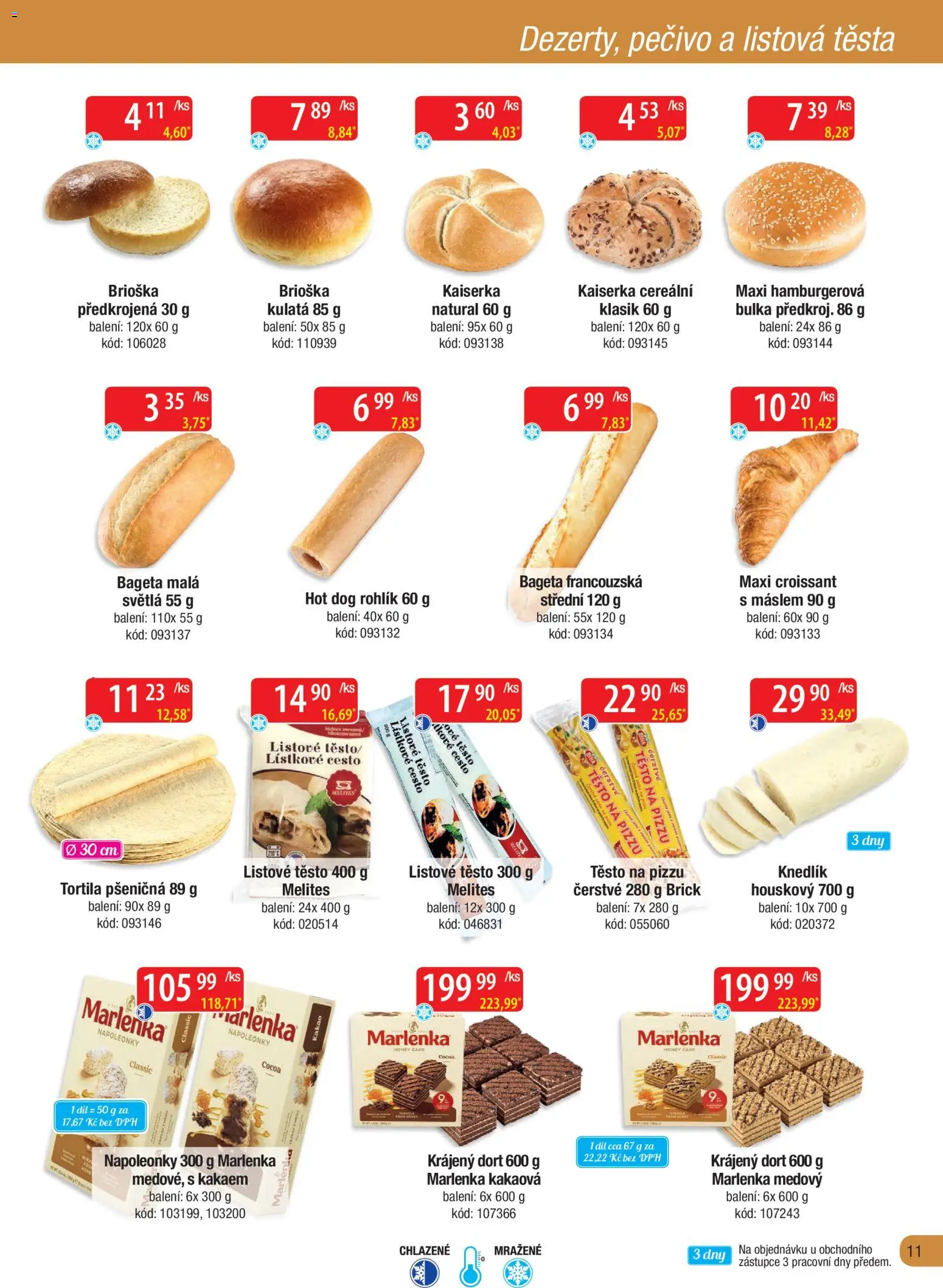 Astur & Qanto leták - Velkoobchod fresh 01/2026 od 01.01.2026 | Strana: 11 | Produkty: Těsto na pizzu, Listové těsto, Croissant, Těsto