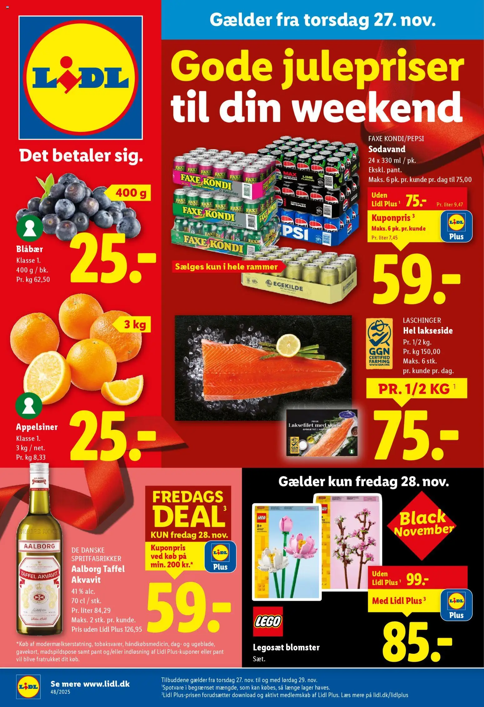 Lidl tilbudsavis – gyldig fra 23.11.2025 | Side: 39 | Produkter: Blåbær, Appelsiner, Sodavand, Søm