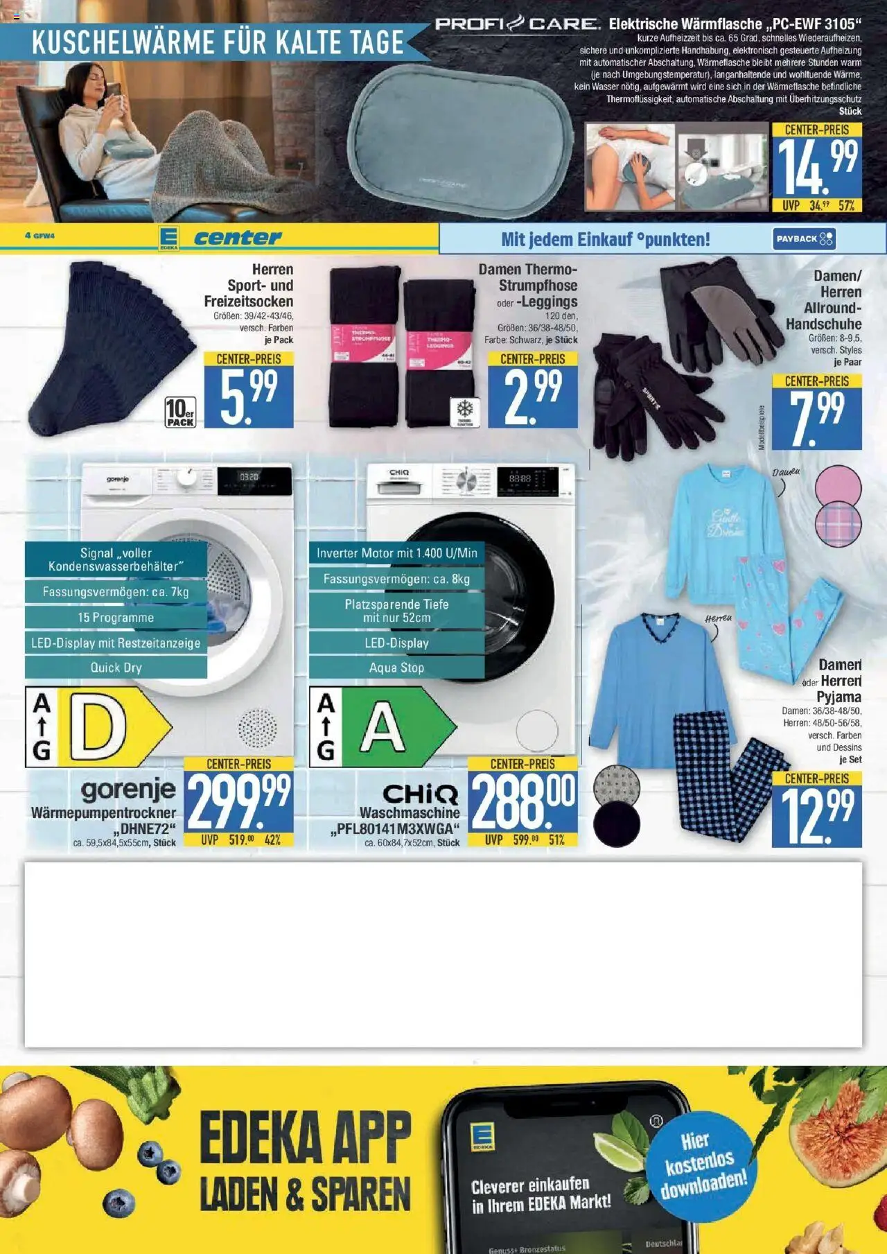 Edeka prospekt Weißenburg	 – gültig ab 21.09.2025 | Seite: 20 | Produkte: Waschmaschine, Leggings, Handschuhe, Strumpfhose