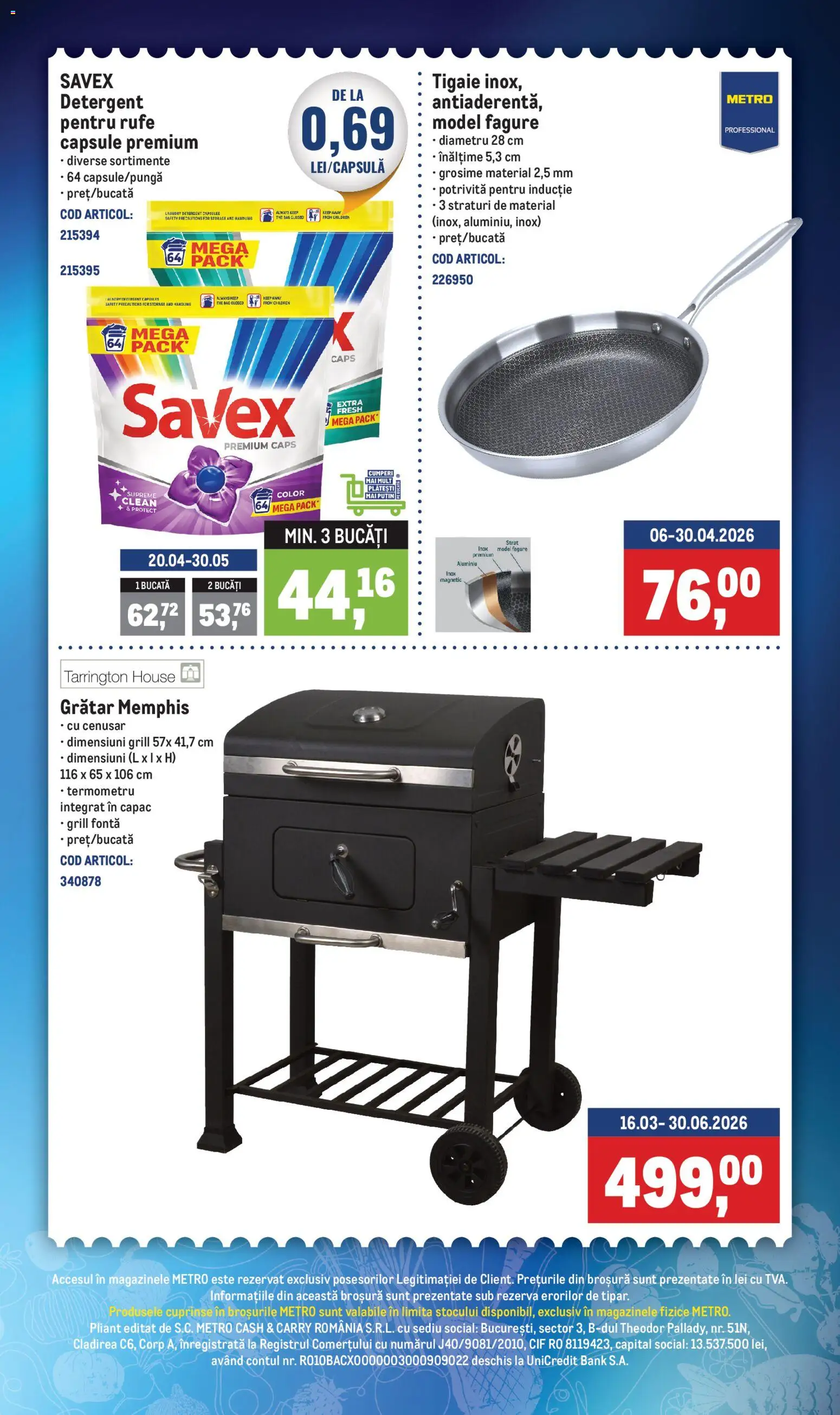 Noul catalog Metro – valabil de la 27.04.2026 | Pagină: 6 | Produse: Pomelo, Tigaie, Termometru, Detergent