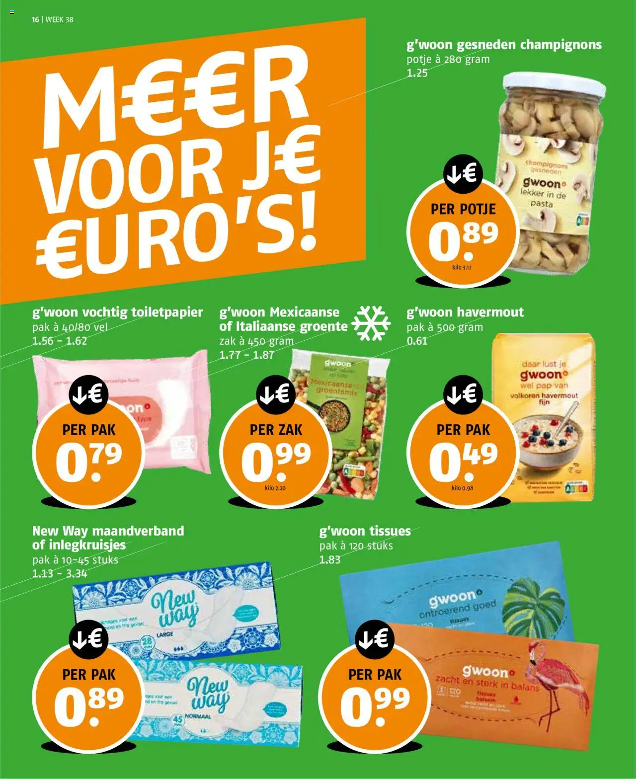  | Pagina: 16 | Producten: Pasta, Zak, Tissues, Toiletpapier