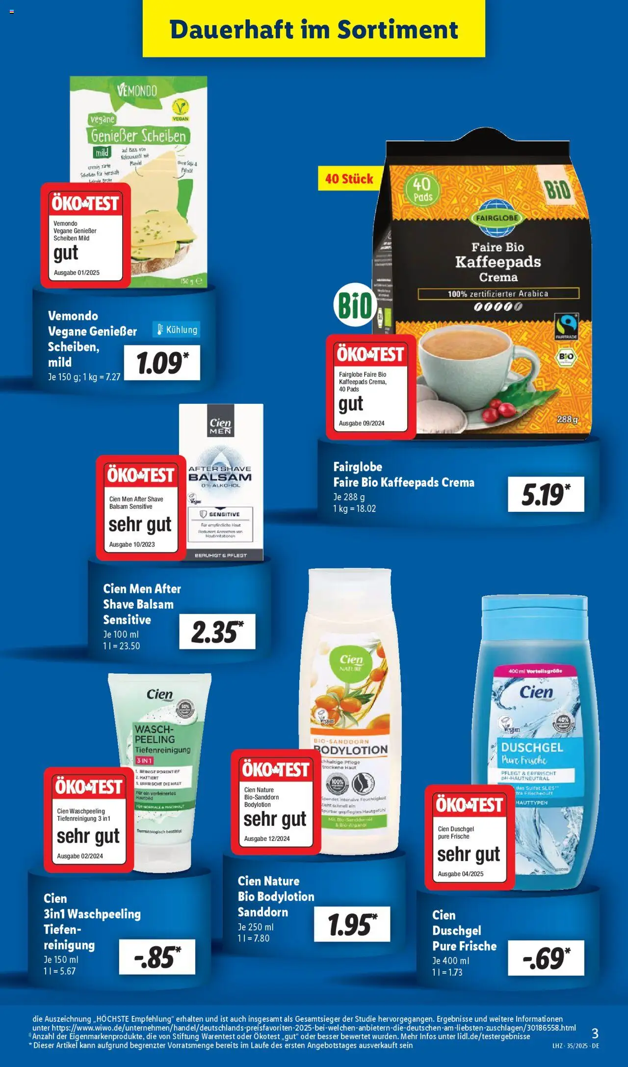 Lidl Prospekt 	 - gültig ab dem 25.08.2025 | Seite: 3 | Produkte: Kaffeepads, Peeling, Duschgel