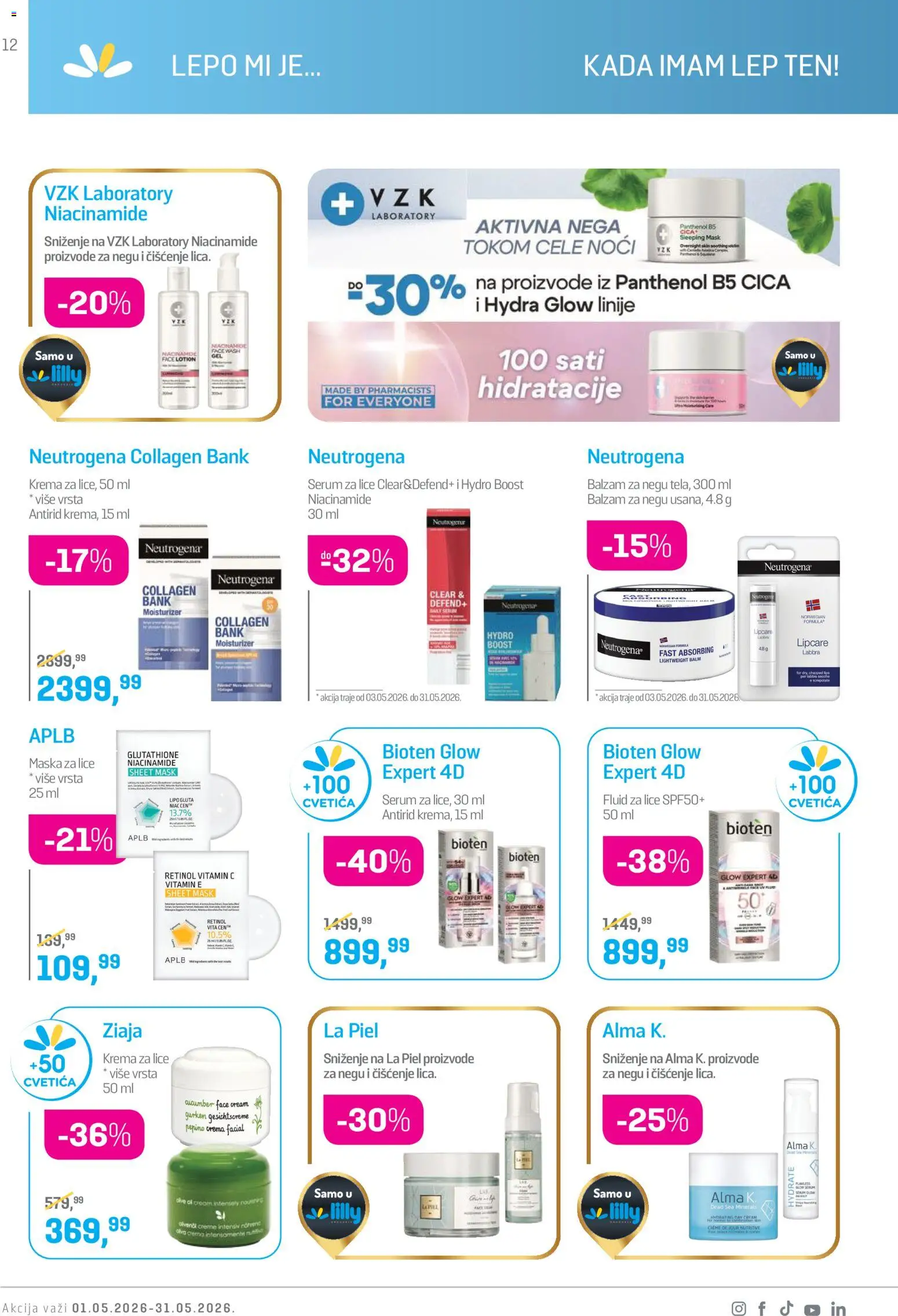 Lilly drogerie katalog - važi od 01.05.2026 | Strana: 12 | Proizvode: Balzam, Krema, Maska