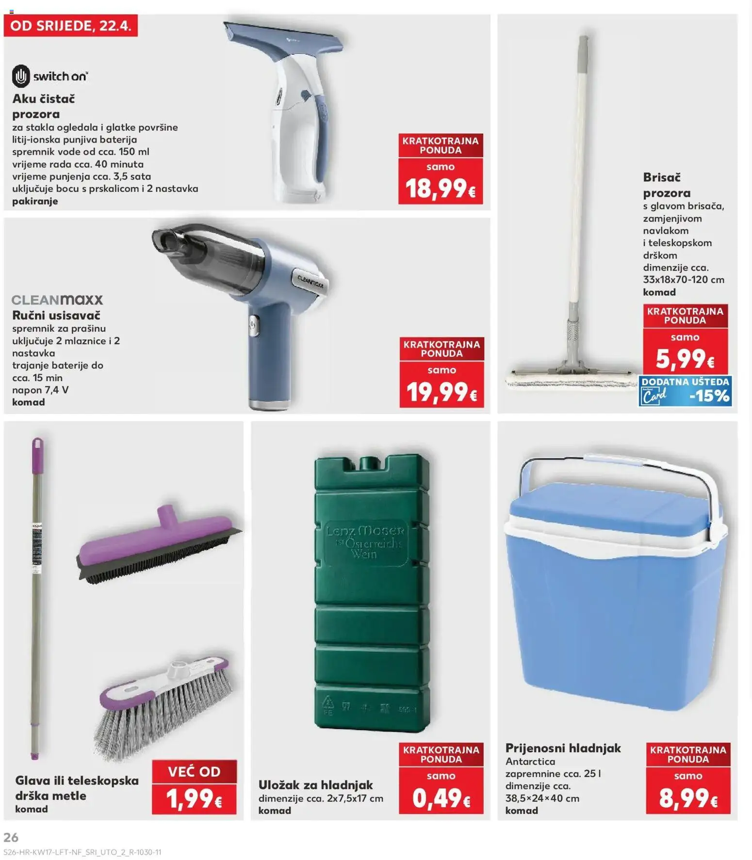 Kaufland katalog | vrijedi od 22.04.2026 | Stranica: 26 | Proizvodi: Usisavač, Baterija, Ogledala, Baterije