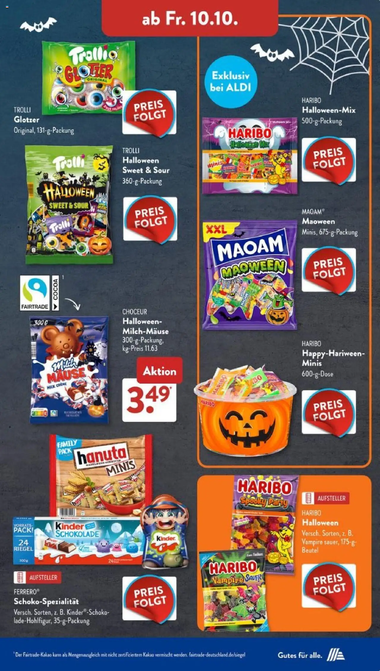 Aldi Süd Prospekt 	 – gültig ab 06.10.2025 | Seite: 17 | Produkte: Haribo, Milch, Schokolade, Creme
