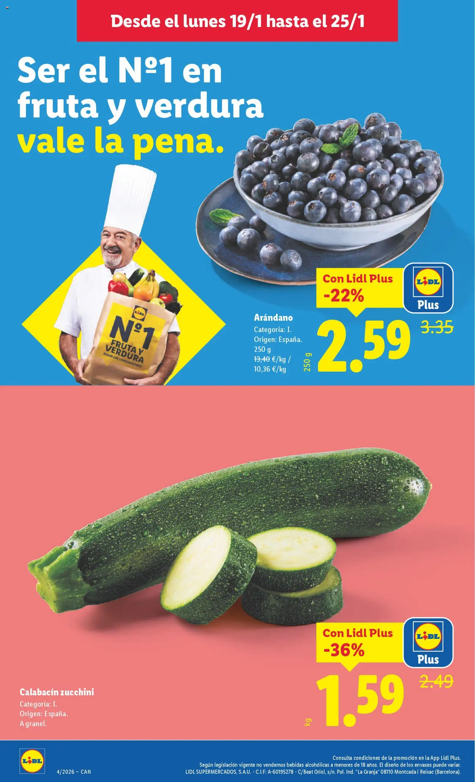 Lidl - Canarias │ válido desde el 19.01.2026 | Página: 2 | Productos: Calabacín