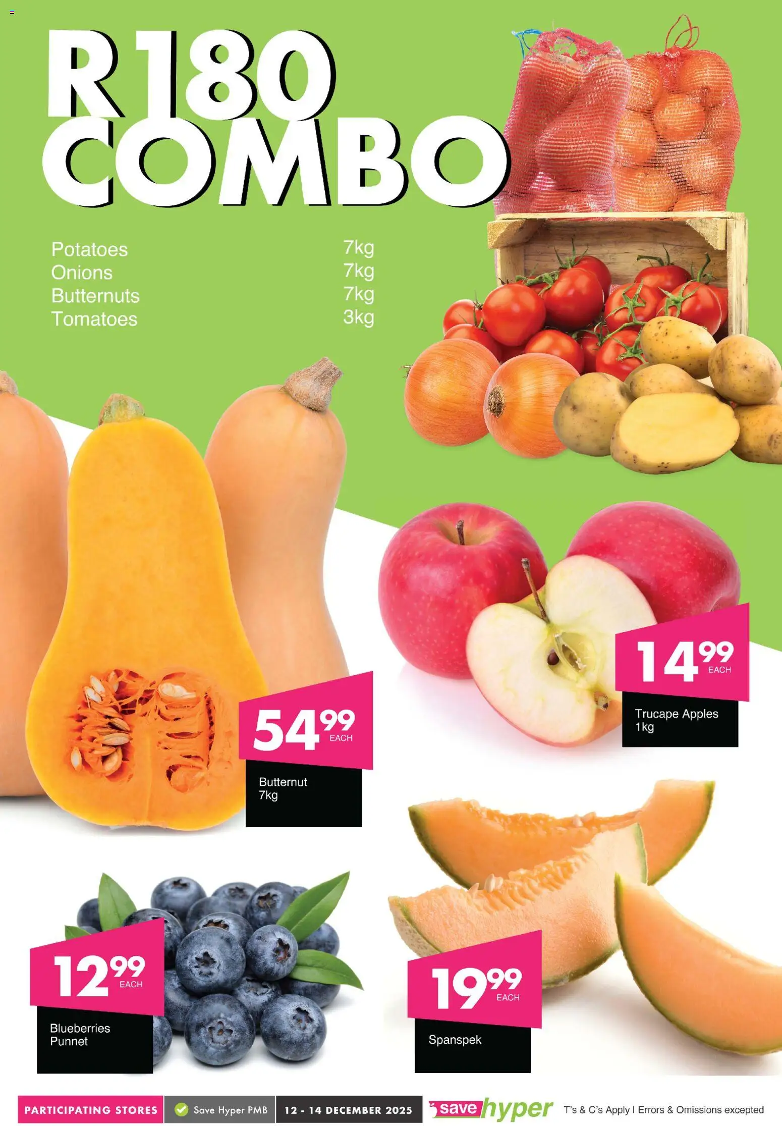 New Save catalogue – valid from 12.12.2025 | Page: 4 | Products: Blueberries, Apples, Potatoes, Onions