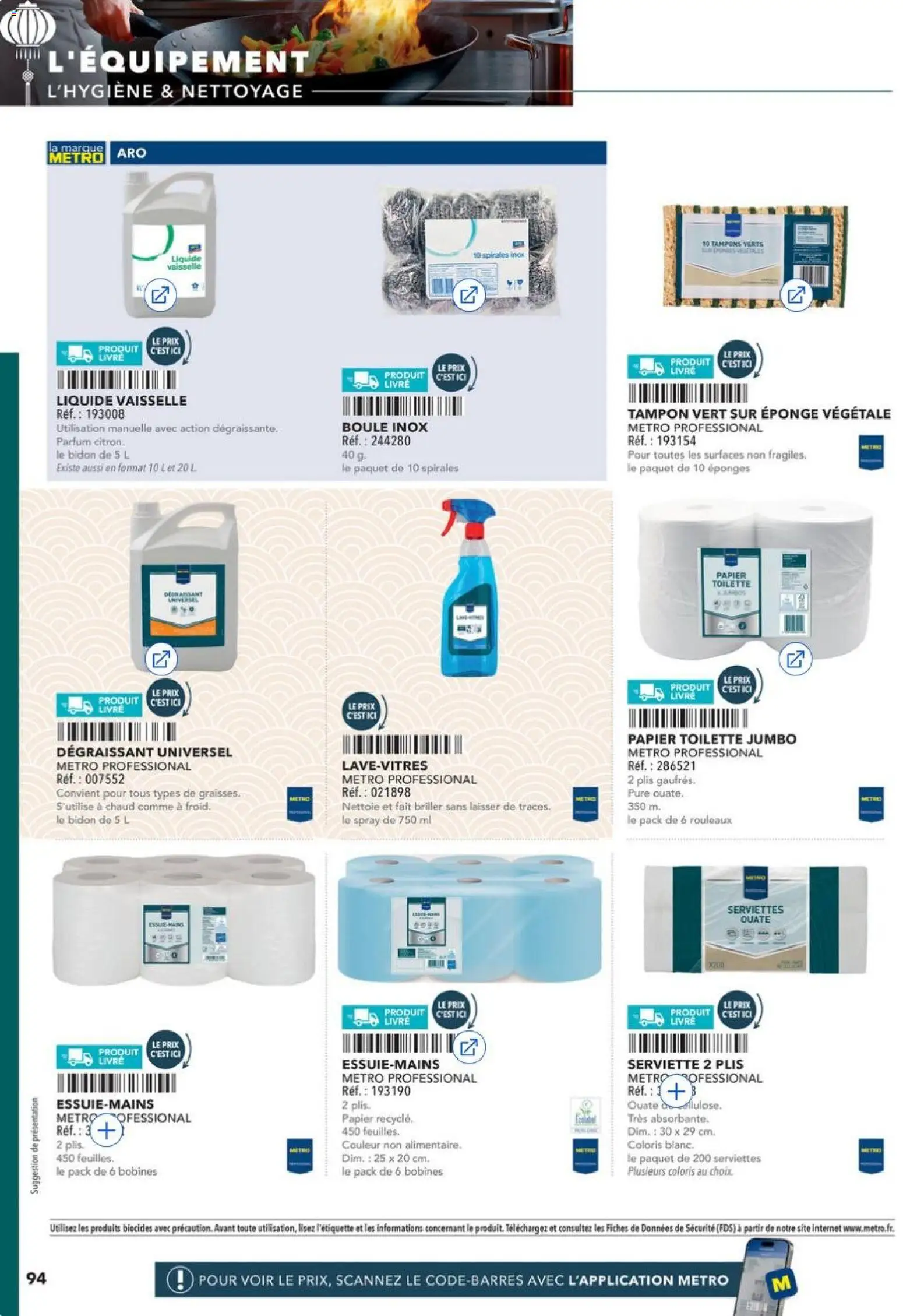 {H1} | Page: 94 | Produits: Tampons, Parfum, Liquide vaisselle, Eponge