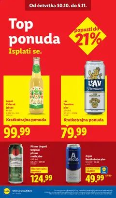 Lav Premium pivo, 4,9% Vol., 0,5 l - pregled Lidl kataloga - važi od 30.10.2025 | Strana: 14