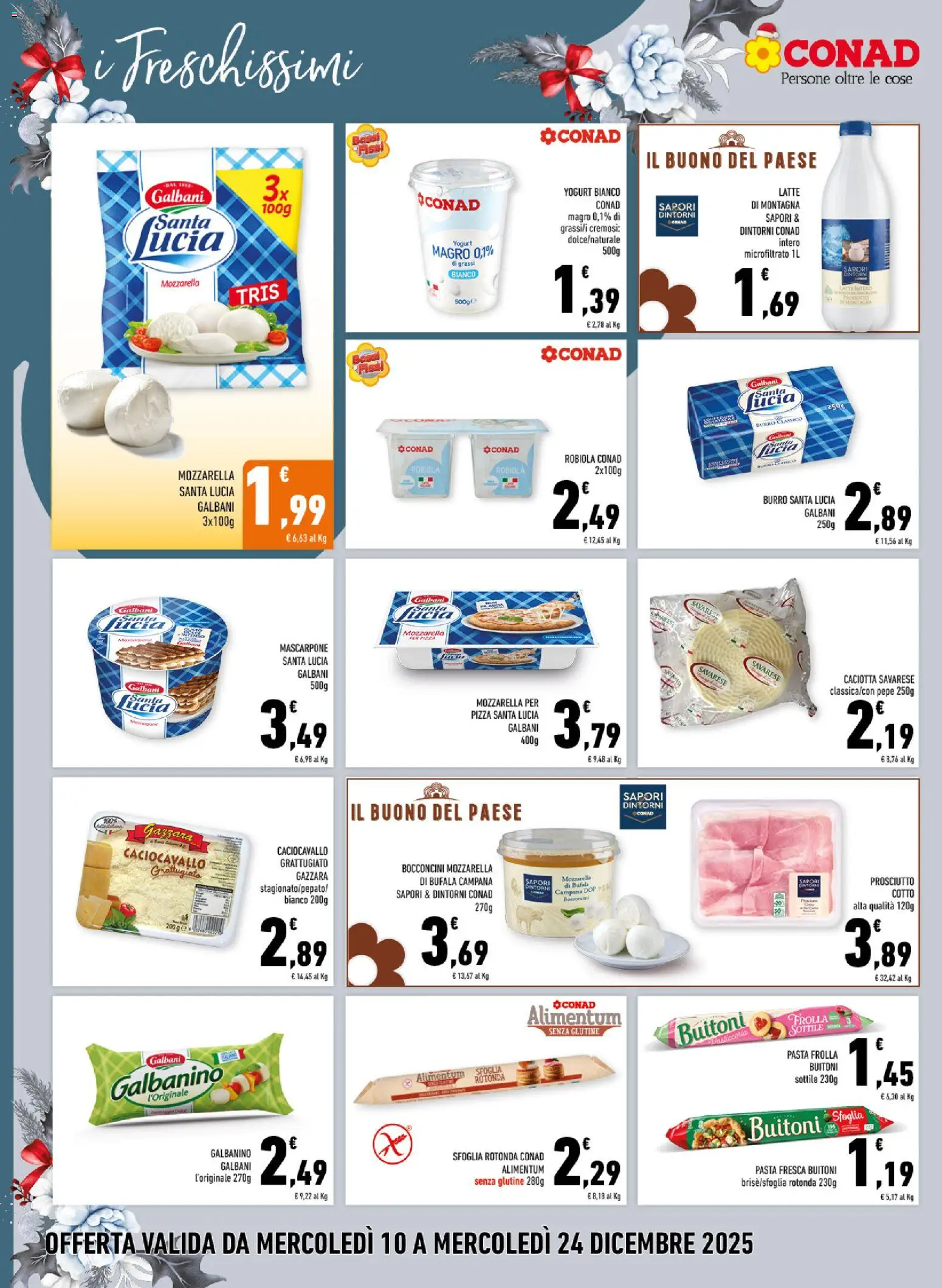 Volantino Conad del 10.12.2025 | Pagina: 10 | Prodotti: Yogurt, Pepe, Mascarpone, Robiola