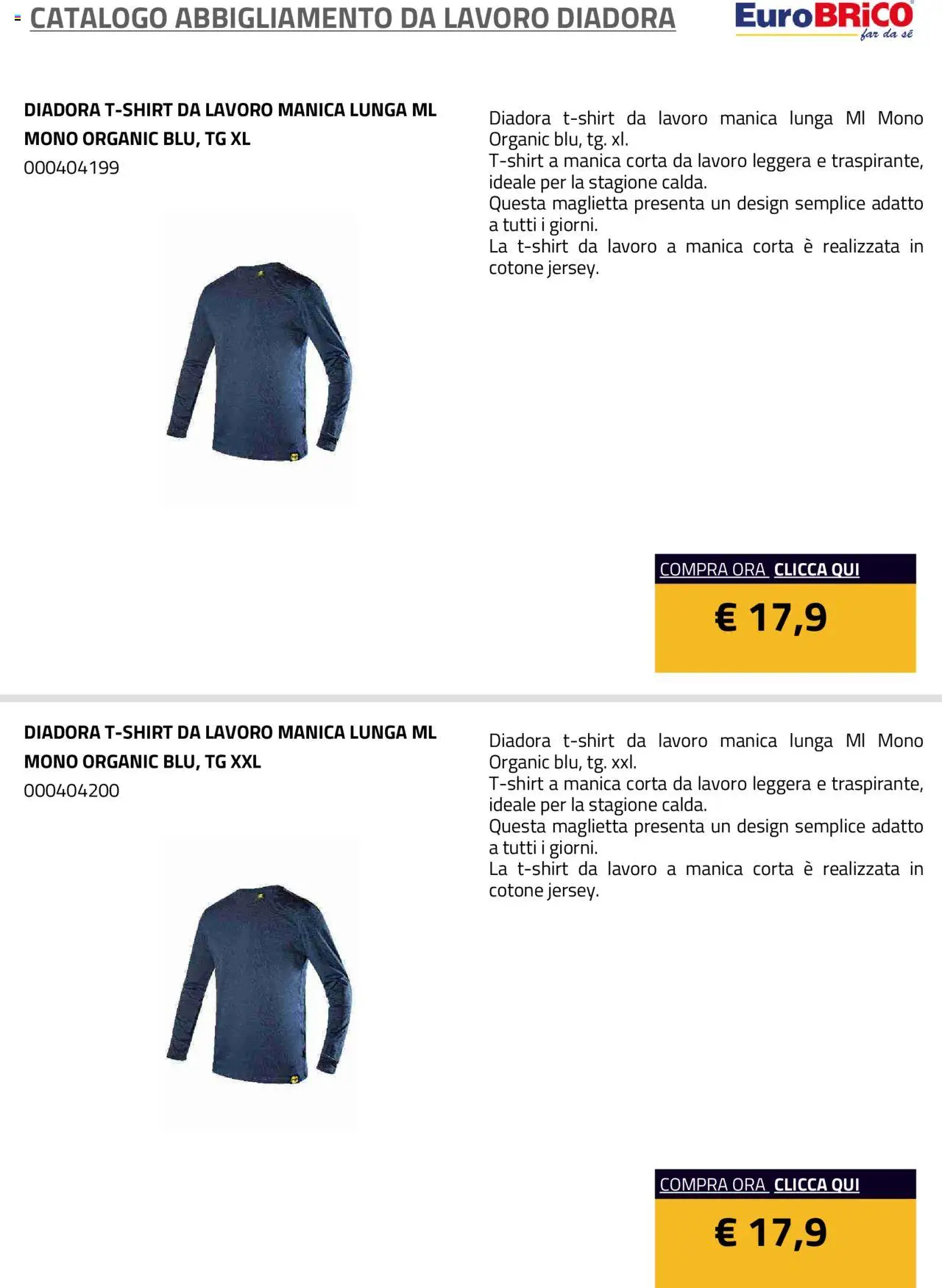 Volantino Eurobrico del 23.07.2025 | Pagina: 49 | Prodotti: Maglietta