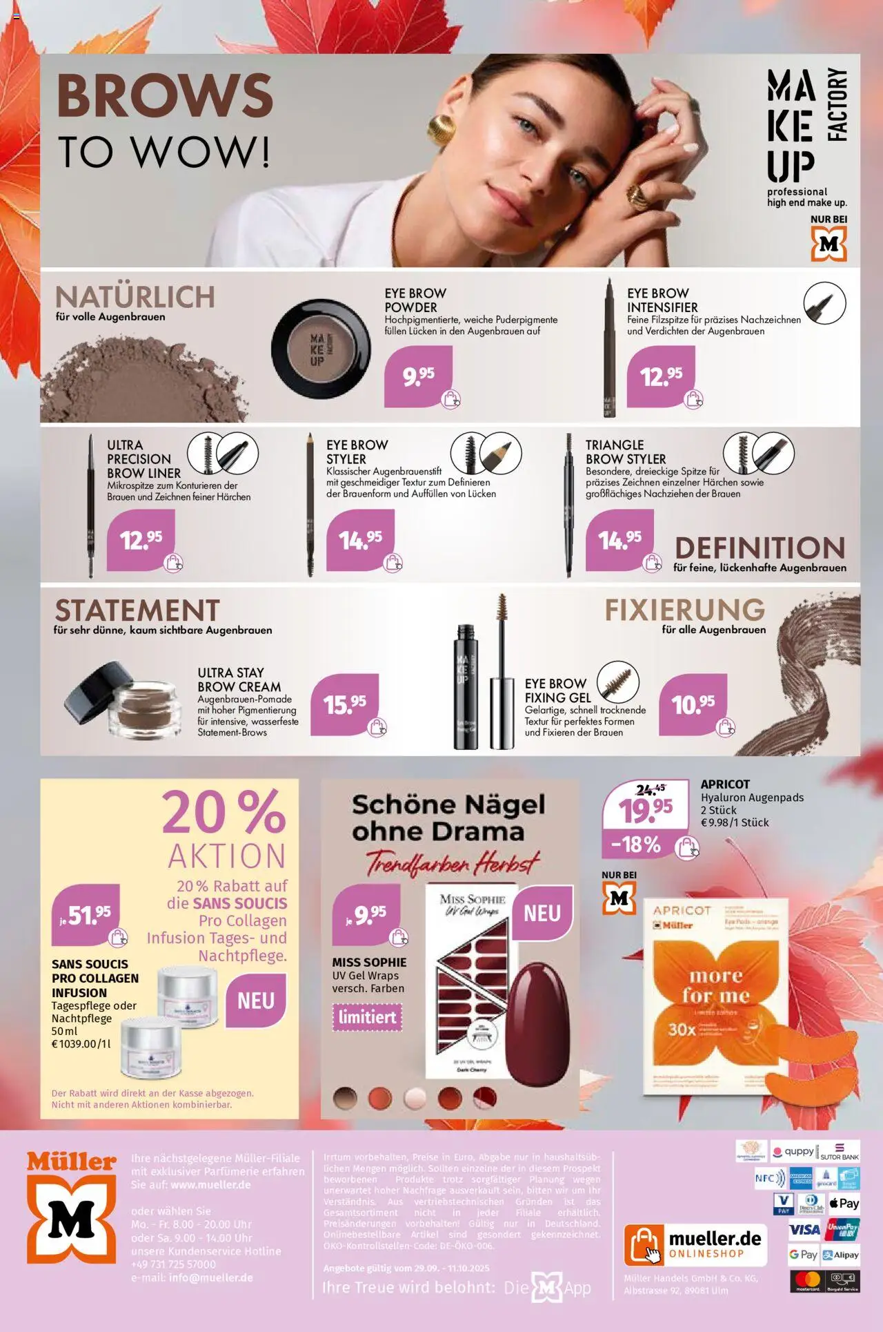 Müller Düfte für die goldene Jahreszeit – gültig ab 29.09.2025 | Seite: 12 | Produkte: Augenbrauenstift, Uhr