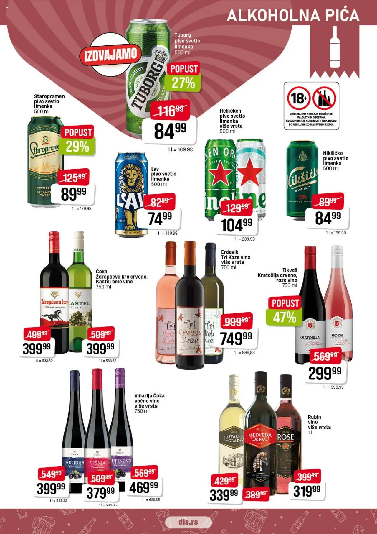 DIS katalog - važi od 19.06.2025 | Strana: 15 | Proizvode: Tuborg, Višnja, Pica, Pivo