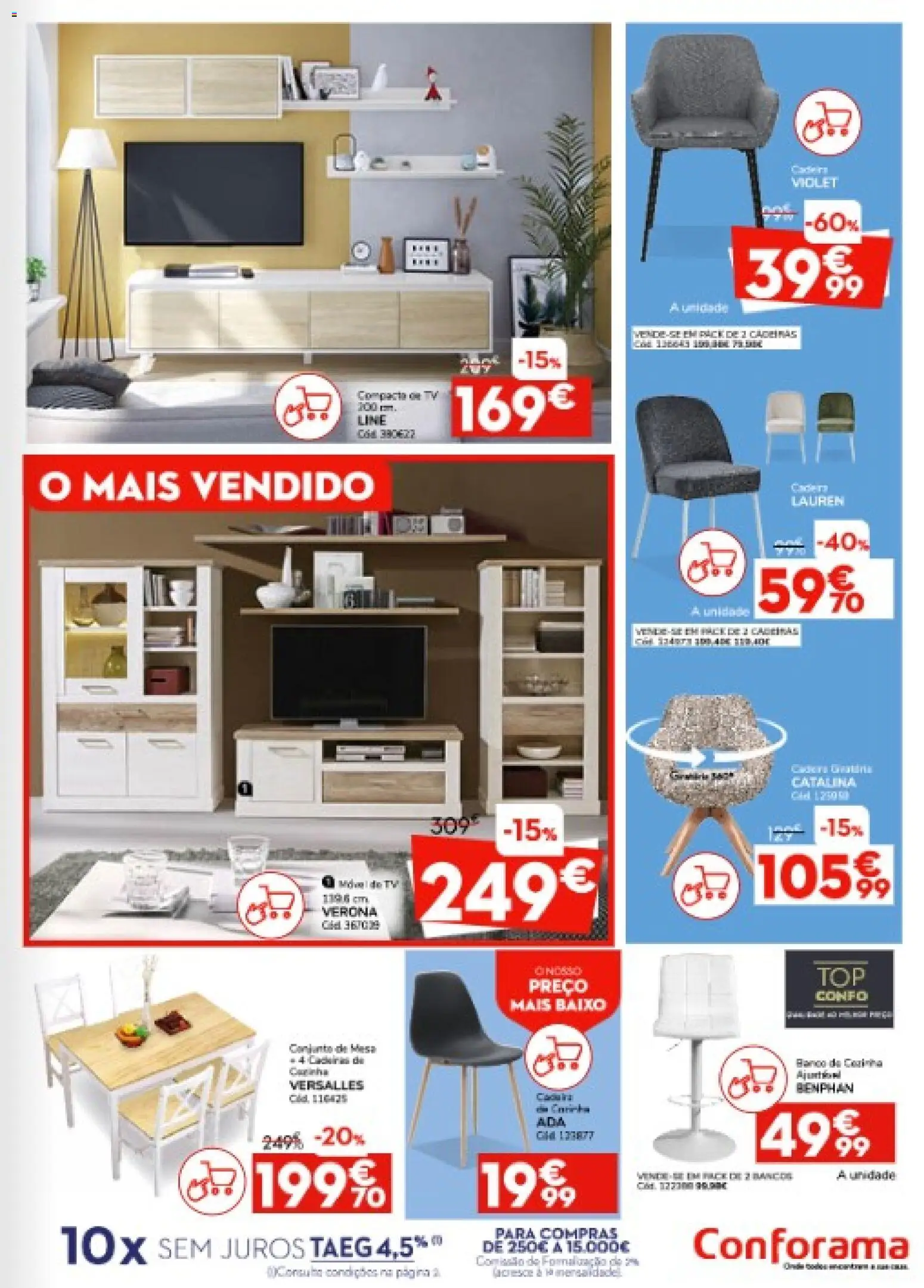 Conforama folheto │ válido de 05.02.2026 | Página: 17 | Produtos: Cadeiras, Banco, Mesa