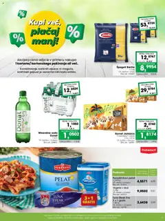Tuš katalog cash & carry trgovec │ velja od 07.08.2025 | Stran: 5 | Izdelki: Tuna, Mineralna voda, Cokolada, Spageti