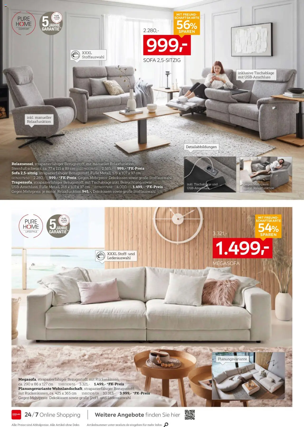 XXXL Lutz Wohntrends zum Bestpreis - gültig ab dem 04.08.2025 | Seite: 12 | Produkte: Sofa