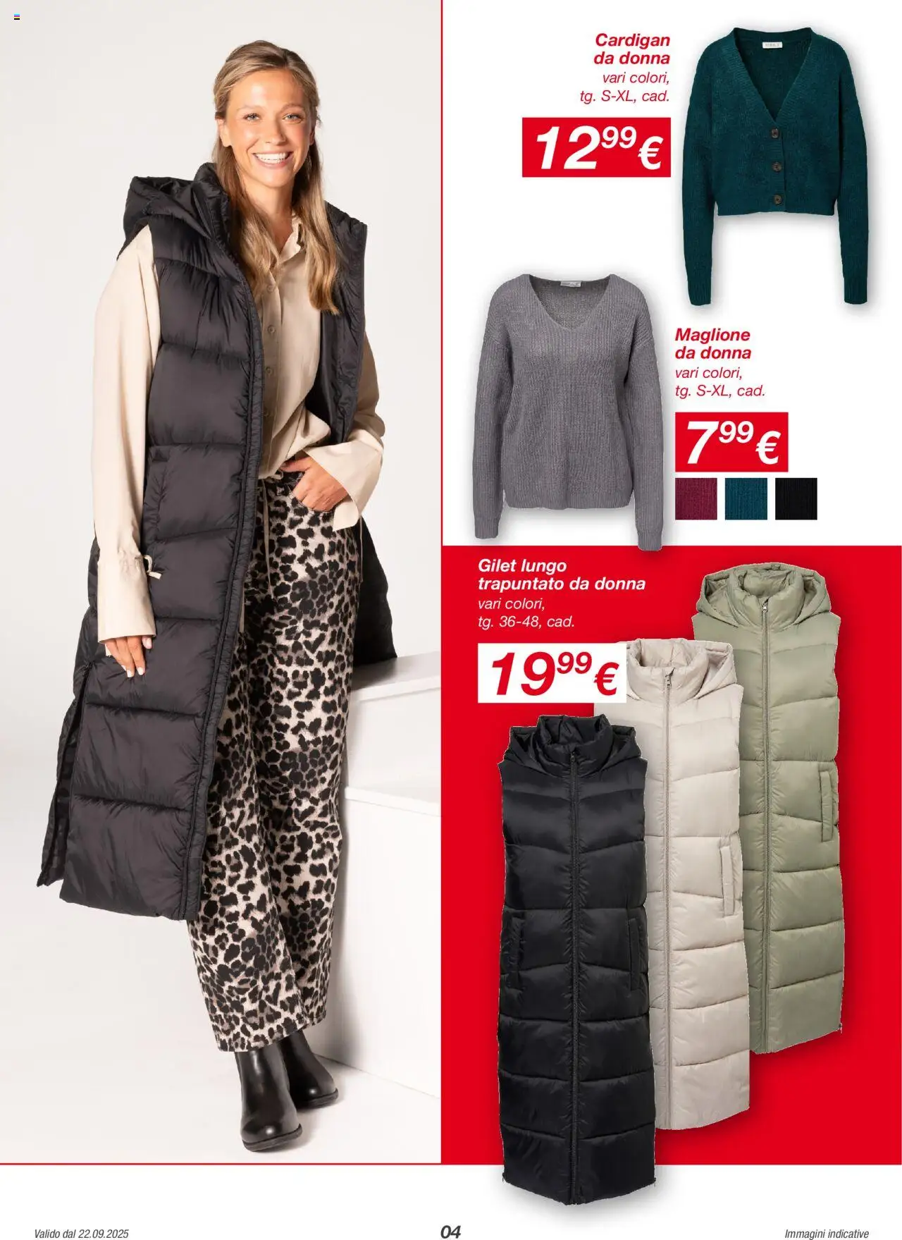 Volantino KiK del 22.09.2025 | Pagina: 4 | Prodotti: Gilet, Cardigan, Maglione