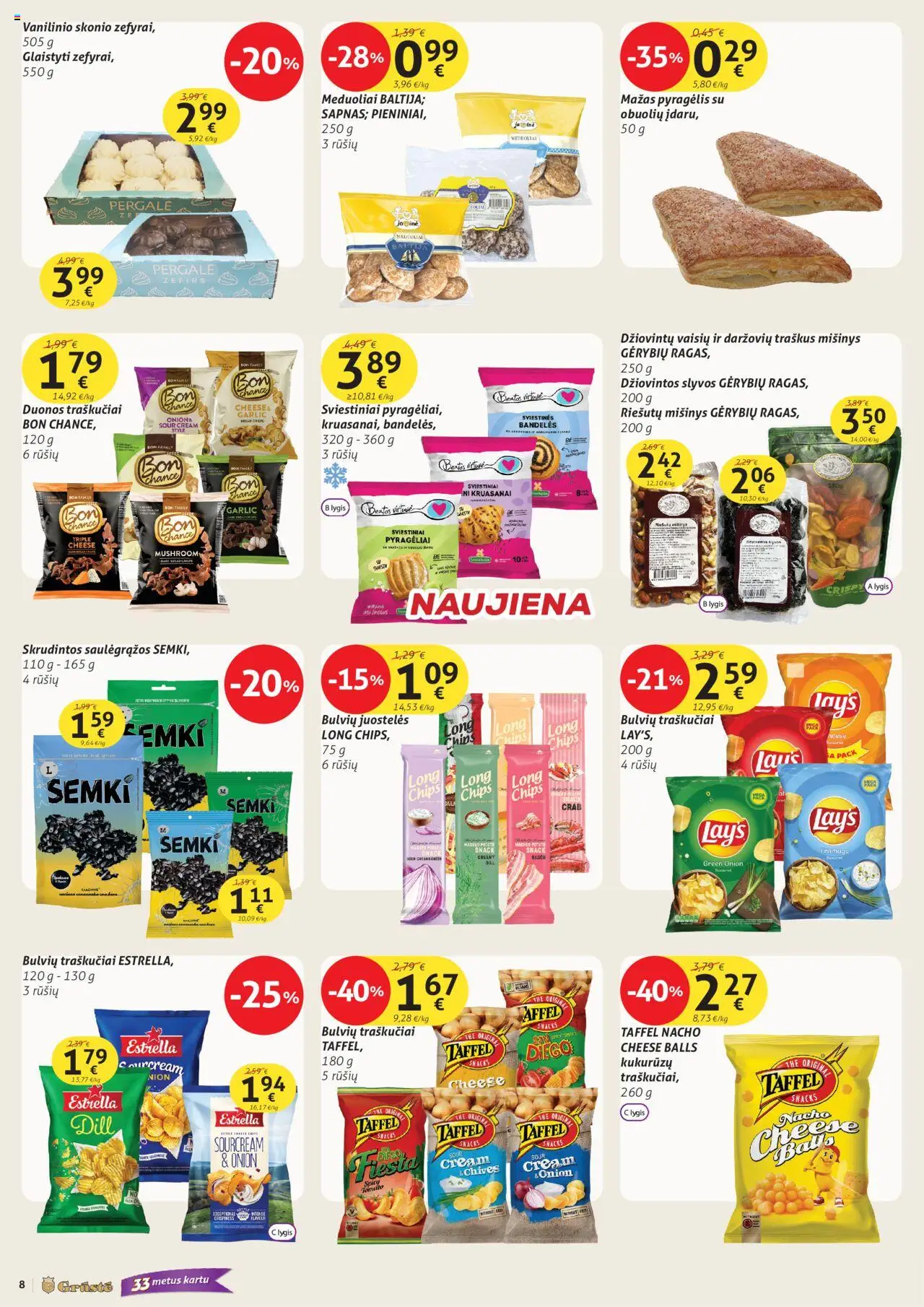 GRUSTE akcijos nuo 21.10.2025 | Puslapis: 8 | Prekių: Bandelės, Traškučiai, Saulėgrąžos