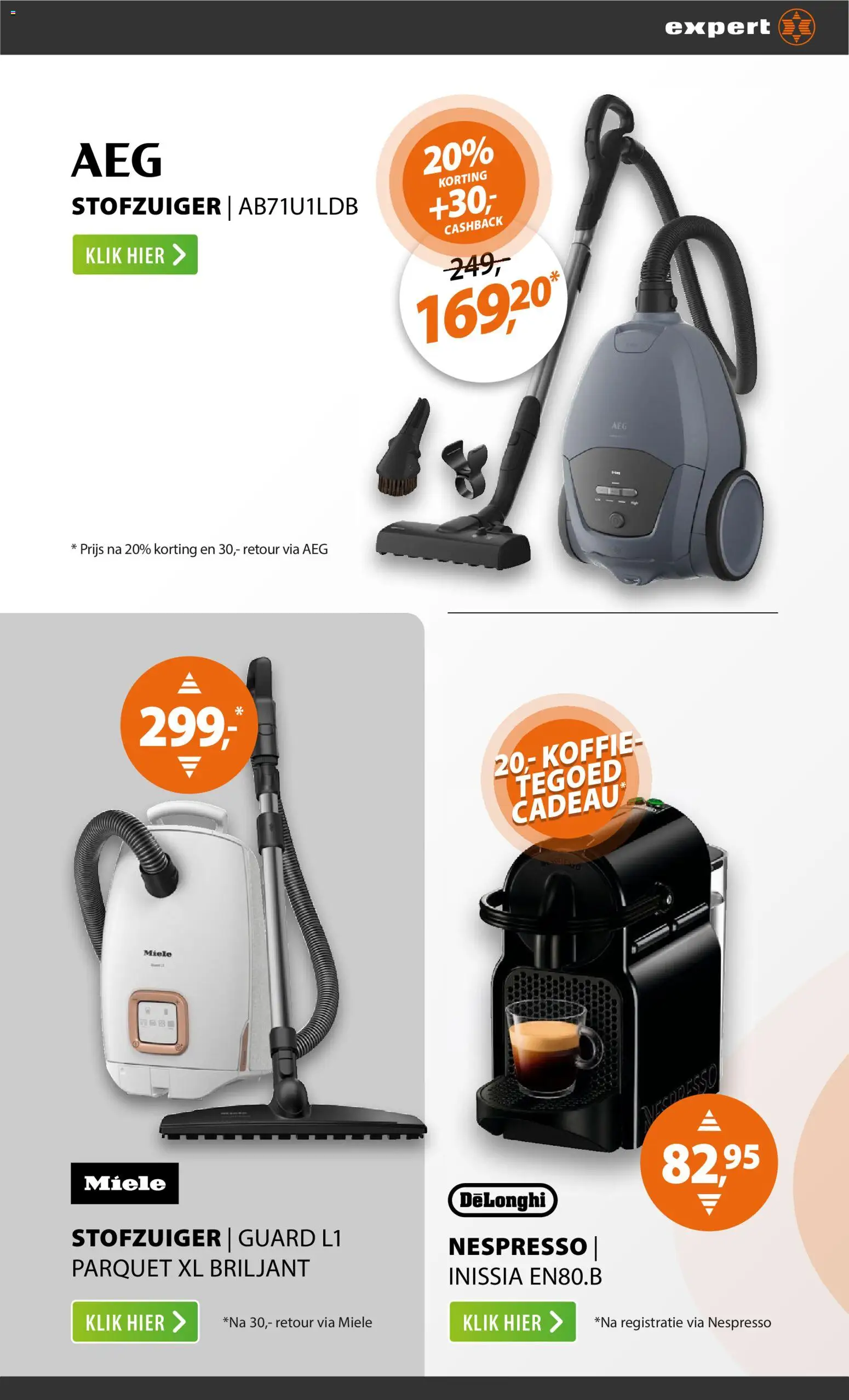 {H1} | Pagina: 8 | Producten: Koffie, Stofzuiger