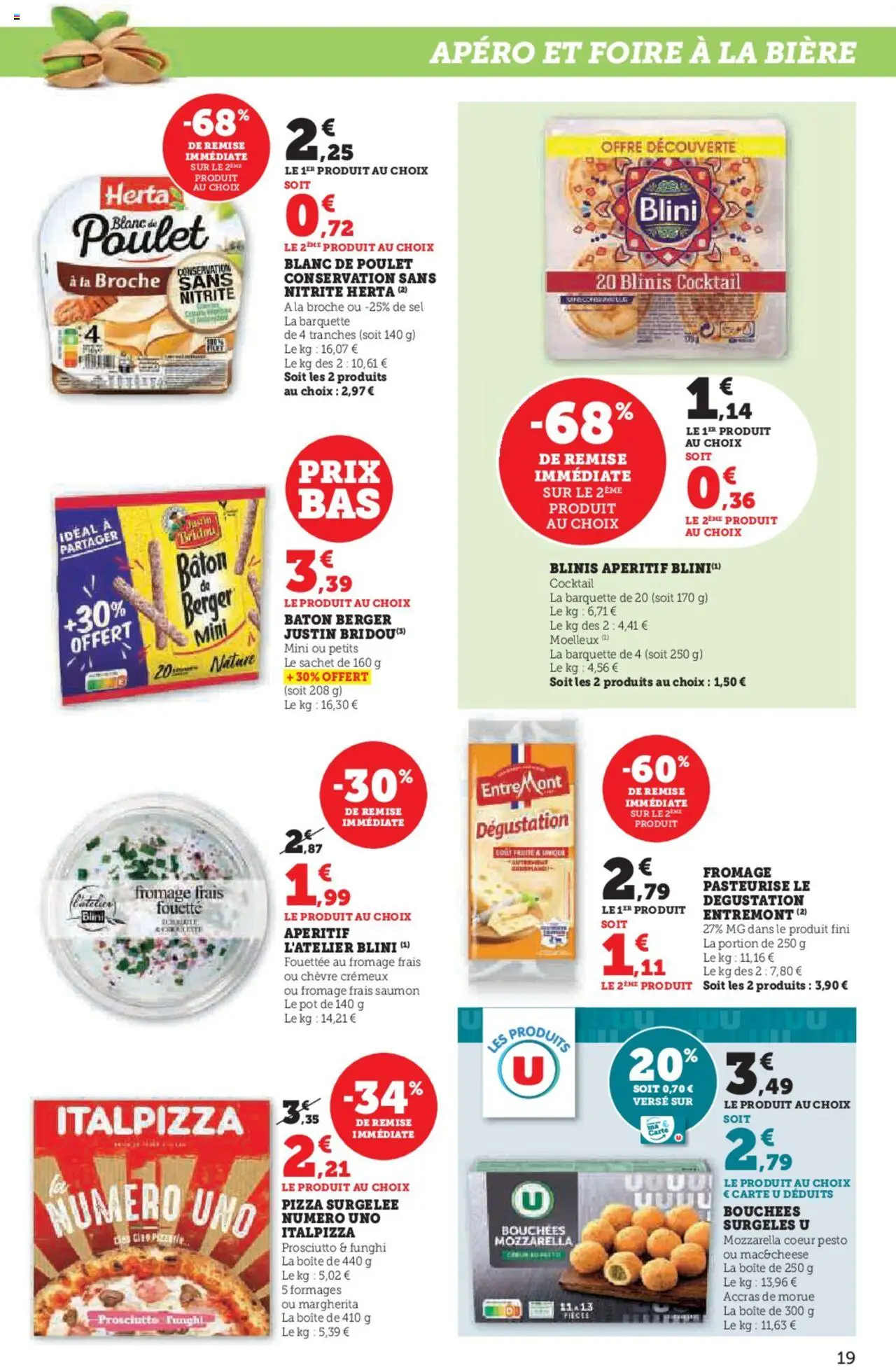  | Page: 19 | Produits: Pizza surgelée, Mozzarella, Blinis, Fromage