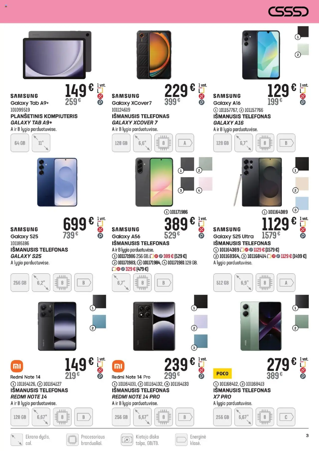 Senukai - Leidinys│galioja nuo 13.08.2025 | Puslapis: 3 | Prekių: Planšetinis kompiuteris, Telefonas, Išmanusis telefonas, Kompiuteris