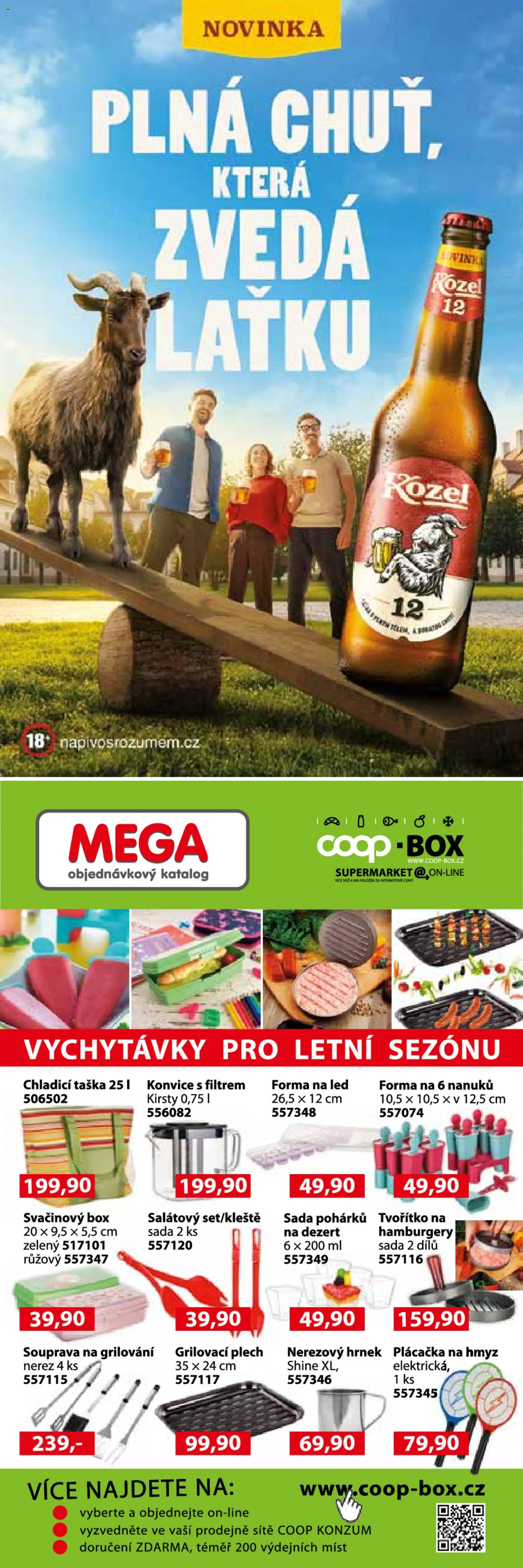 Konzum leták od 29.04.2026 | Strana: 3 | Produkty: Grilování, Forma na led, Chladící taška, LED