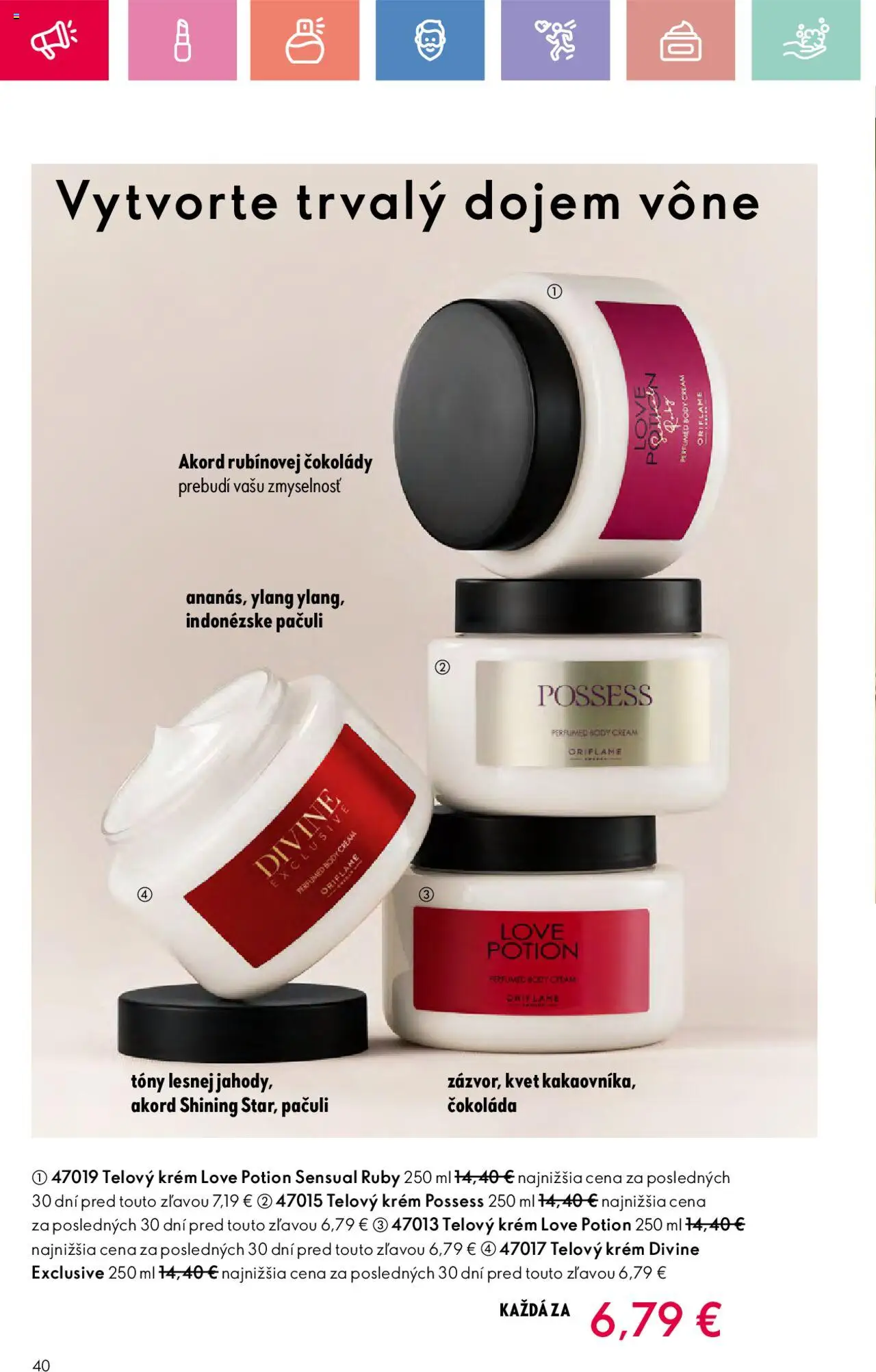 Katalóg Oriflame 12 2025 │ platný od 17.08.2025 | Strana: 40 | Produkty: Telový krém, Čokoláda, Krém