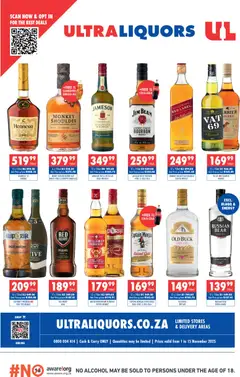 Ultra Liquors specials catalogue – valid from 01.11.2025