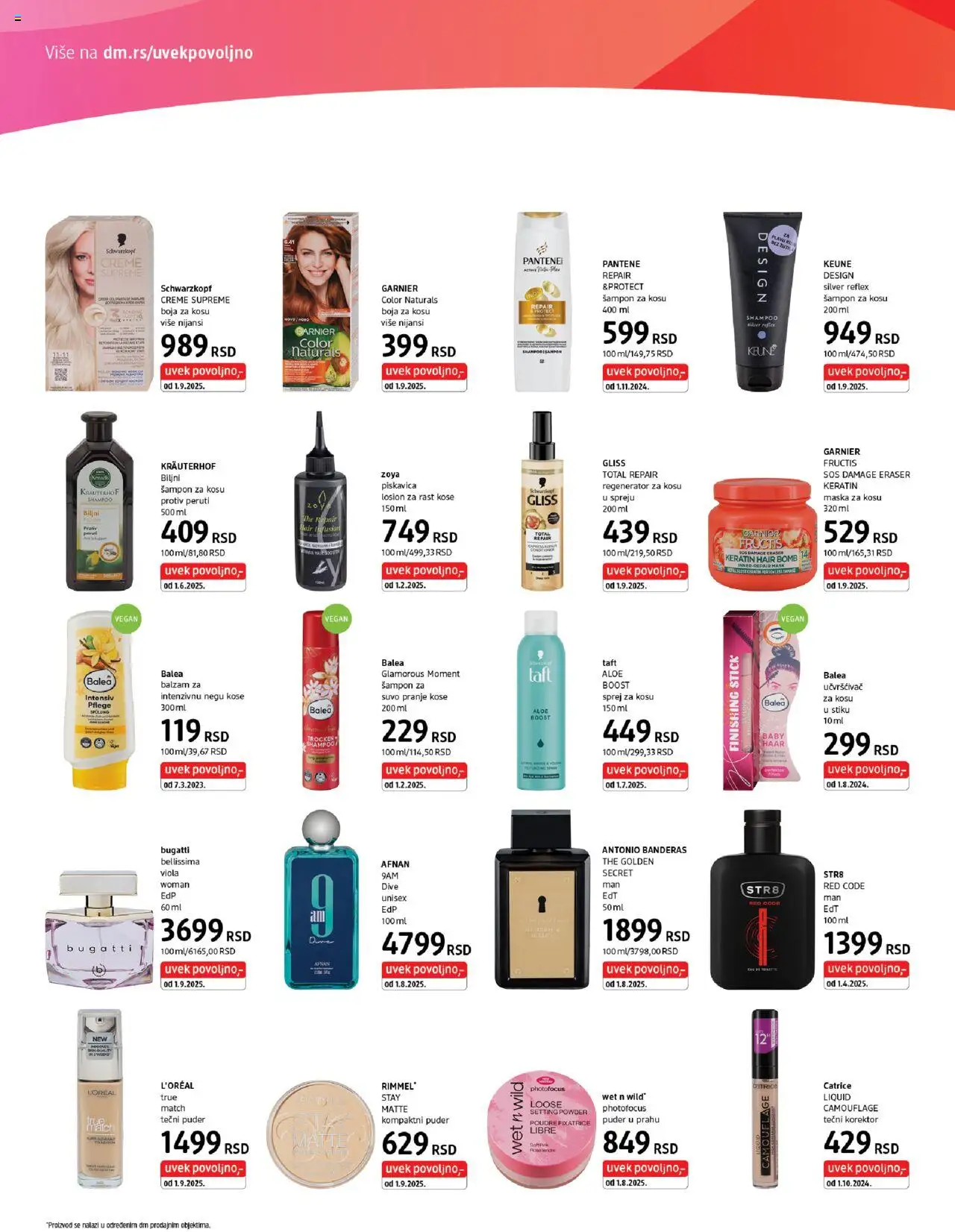 DM Drogerie katalog - važi od 16.09.2025 | Strana: 2 | Proizvode: Garnier, Pantene, Balzam, Maska za kosu