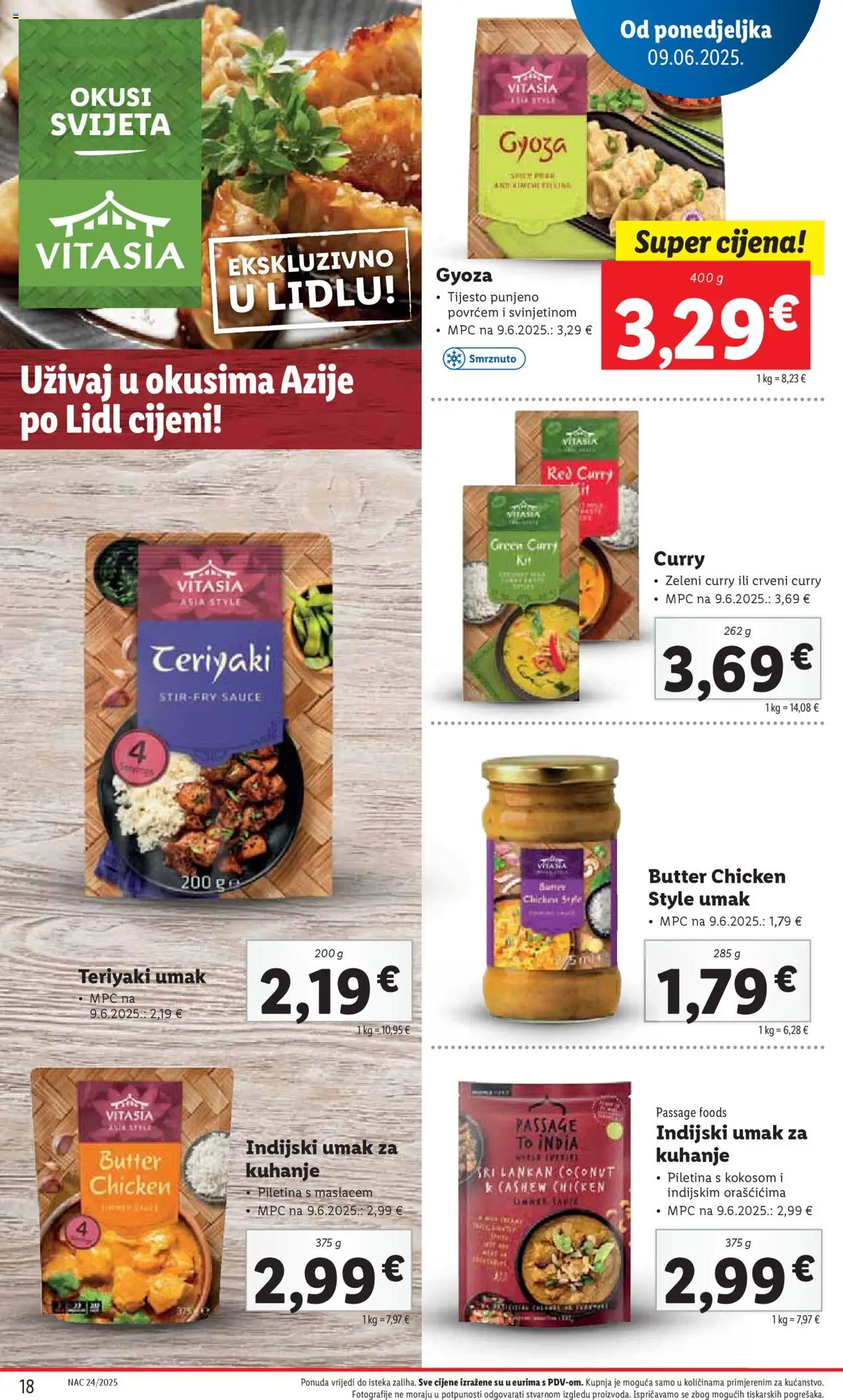 Lidl katalog | vrijedi od 09.06.2025 | Stranica: 18 | Proizvodi: Piletina, Umak, Curry