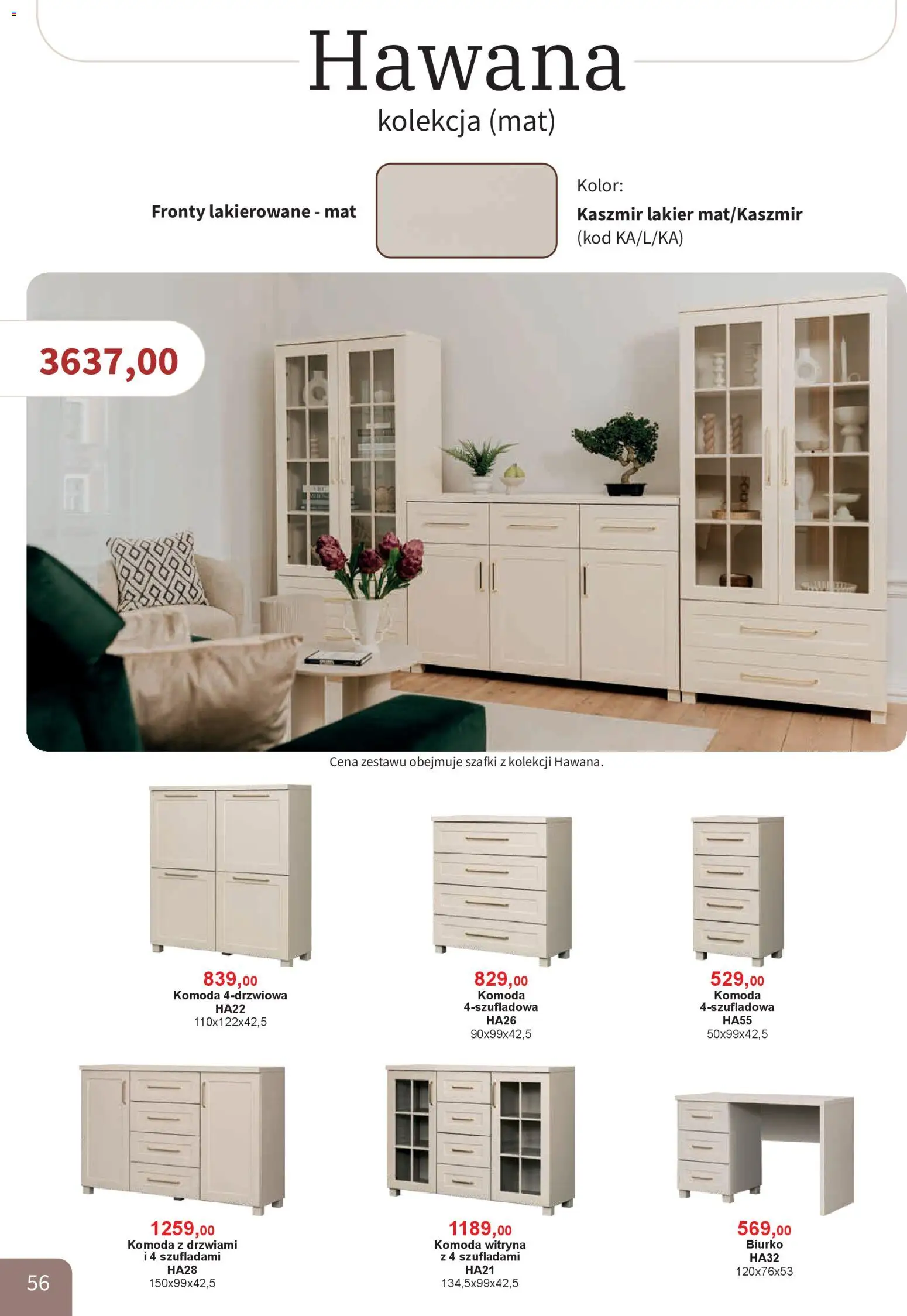 Bodzio Katalog od 01.01.2026 | Strona: 56 | Produkty: Komoda, Biurko, Witryna