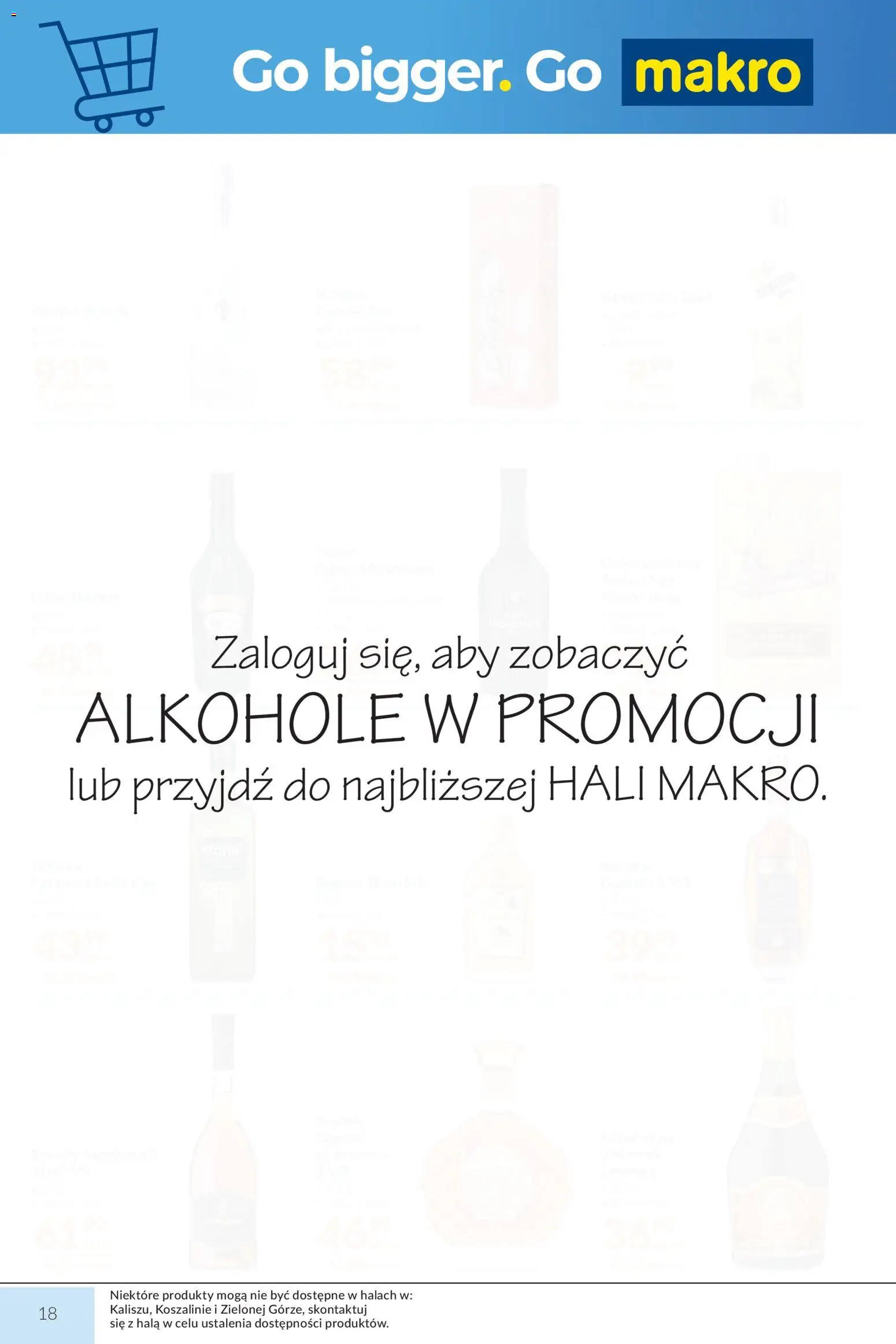 Makro Gazetka od 20.01.2026 | Strona: 18 | Produkty: Baileys, Miód pitny, Wódka, Whisky