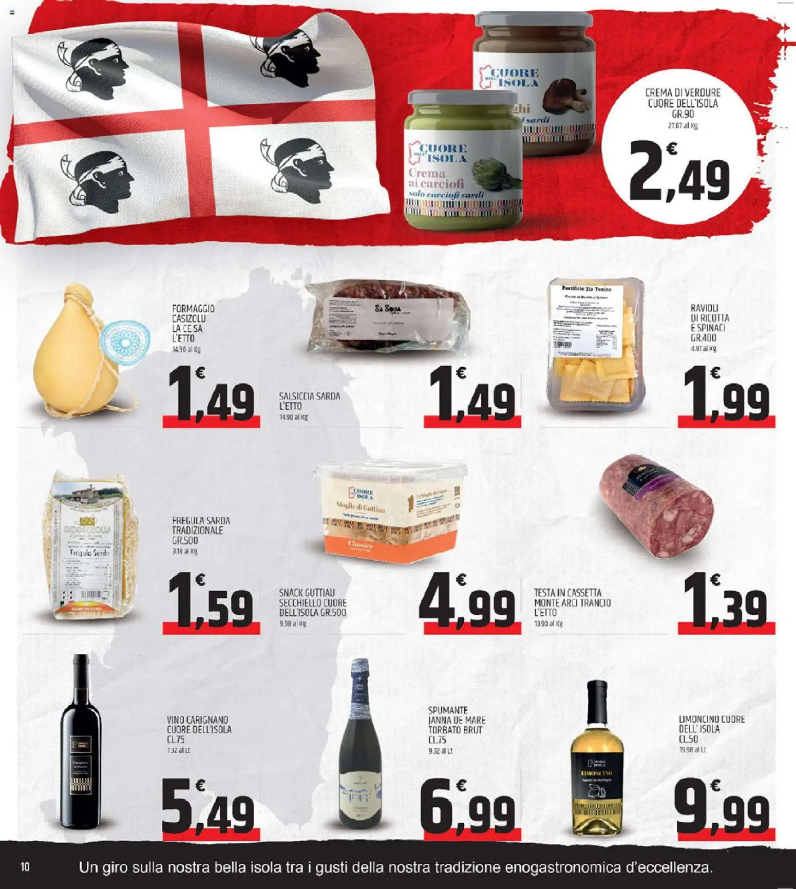 Volantino ARD Discount del 18.11.2025 | Pagina: 10 | Prodotti: Vino, Spinaci, Ravioli, Ricotta