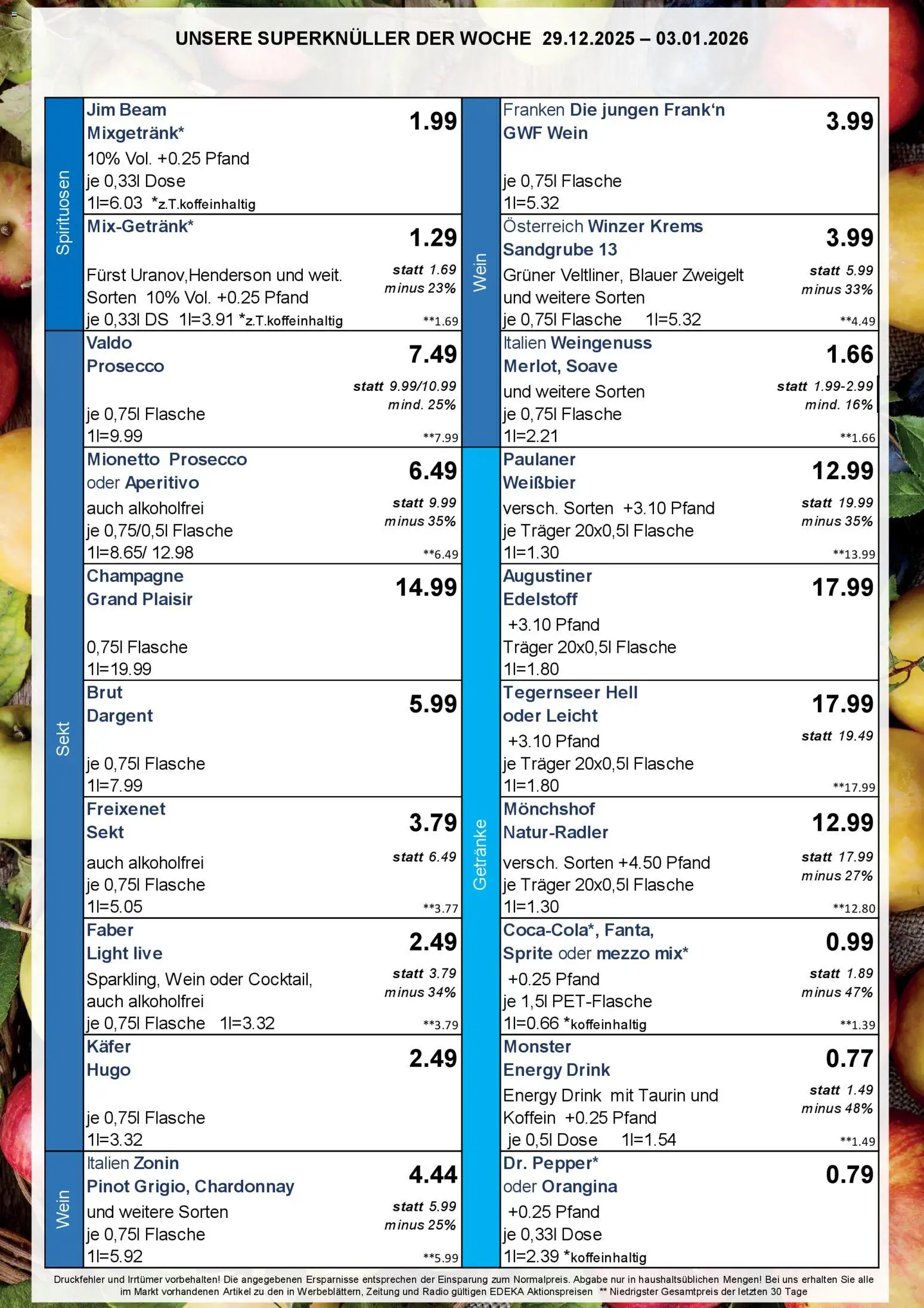 Simmel - Bayern – gültig ab 29.12.2025 | Seite: 4 | Produkte: Monchshof, Sprite, Hugo, Paulaner