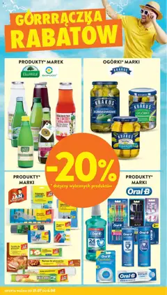 Intermarche Gazetka od 31.07.2025 | Strona: 8 | Produkty: Burak, Sok z brzozy, Ogórki, Ogórki konserwowe